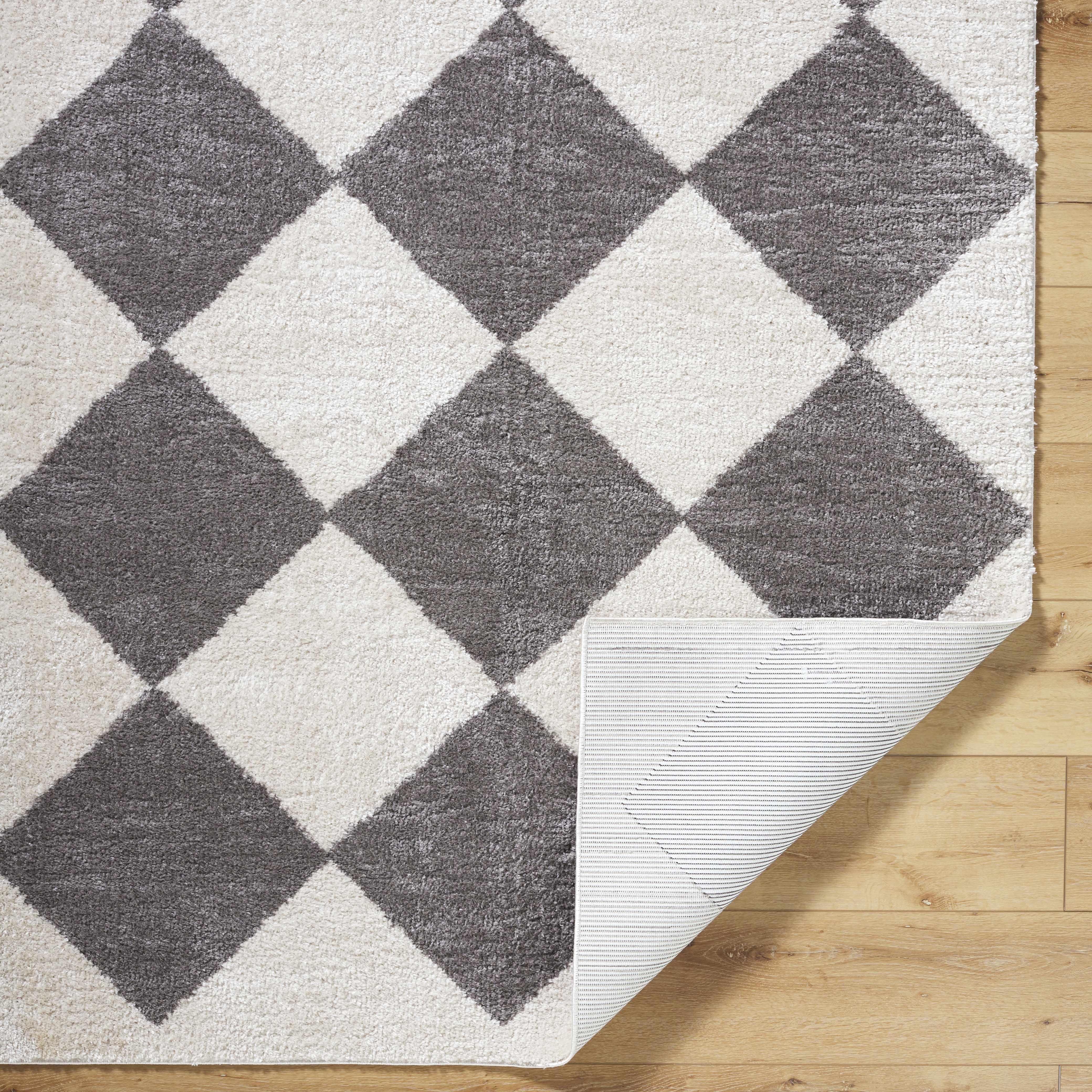 Arilla Diamond Checkered Washable Area Rug - Image 6