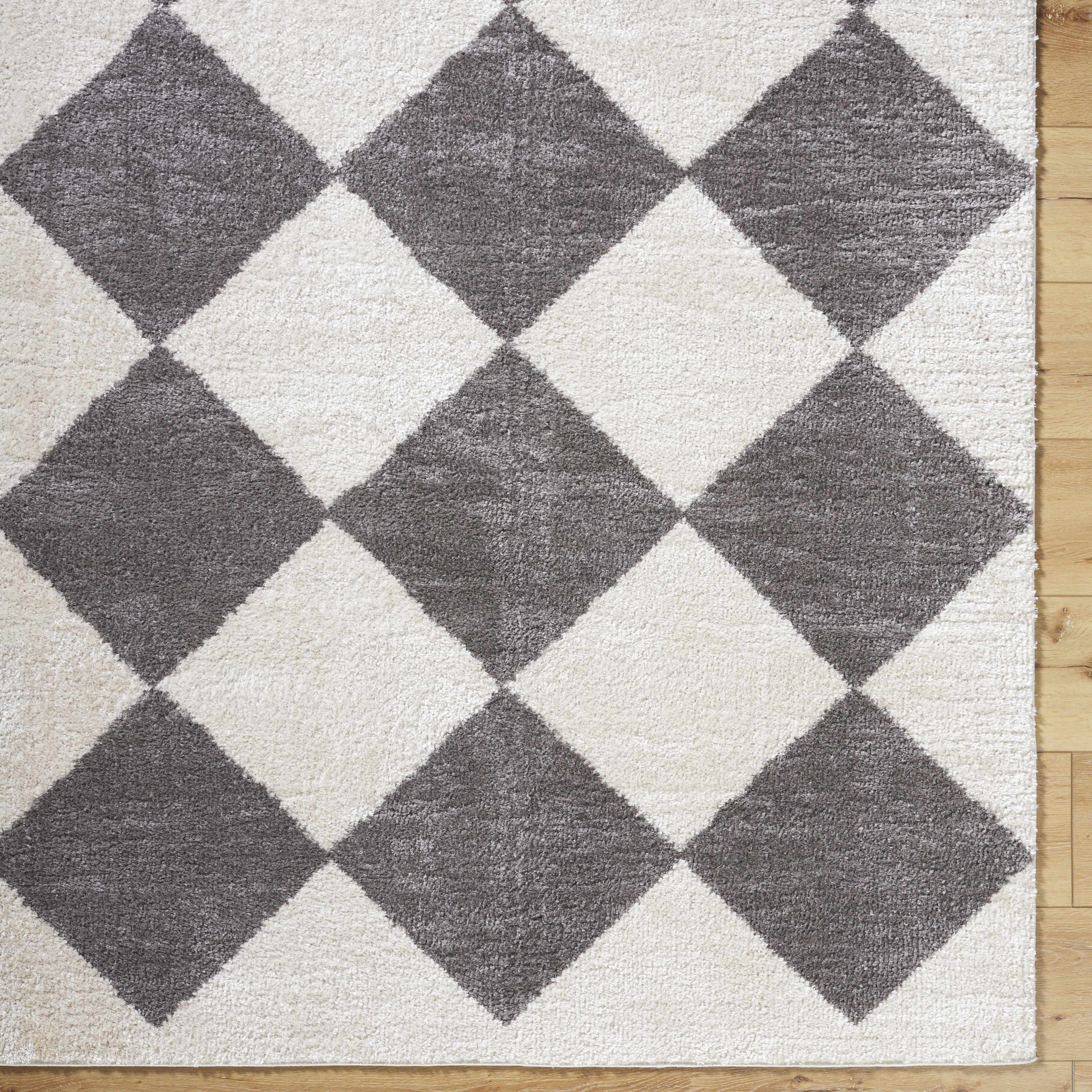 Arilla Diamond Checkered Washable Area Rug - Image 7
