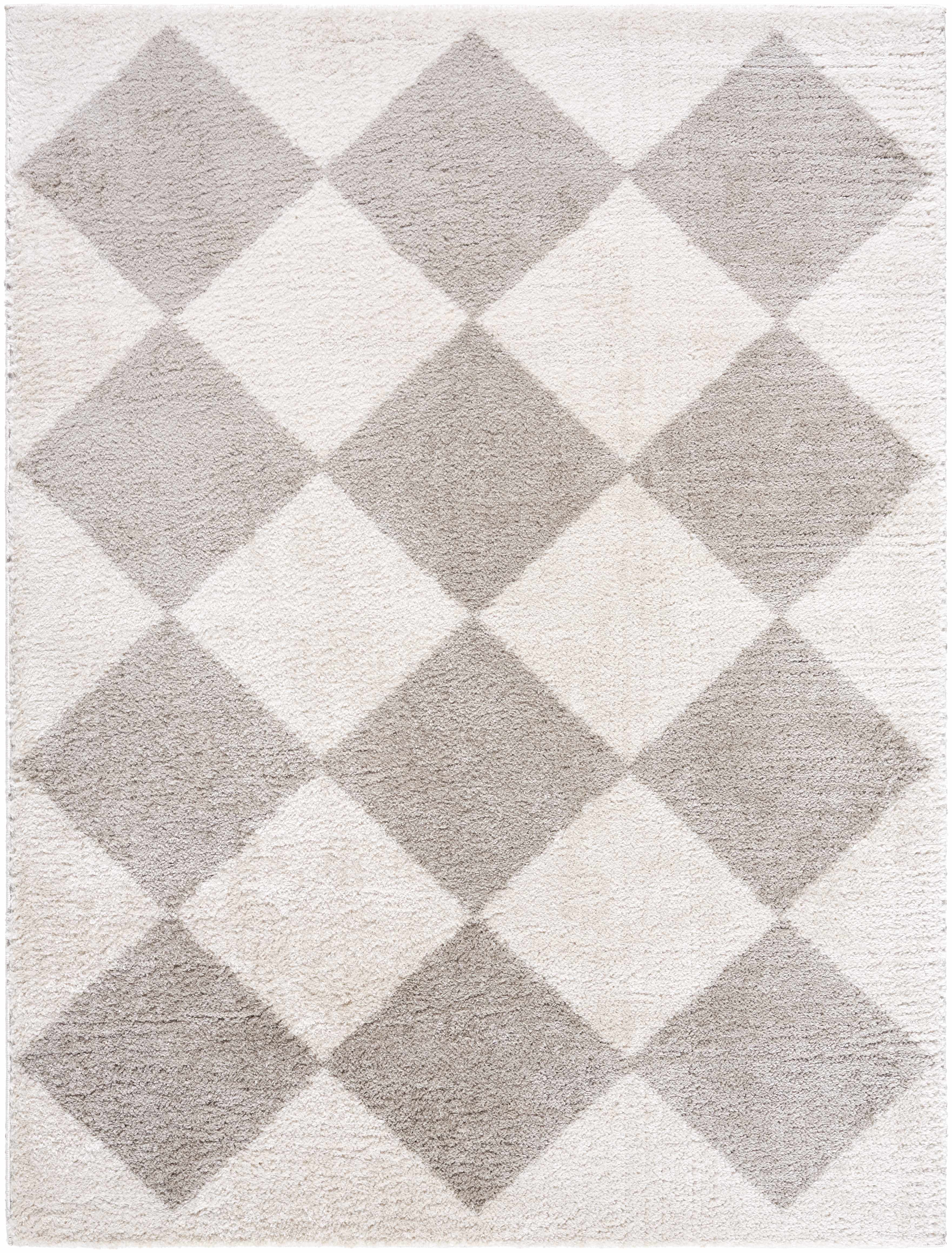 Arilla Gray Washable Diamond Area Rug - Image 10