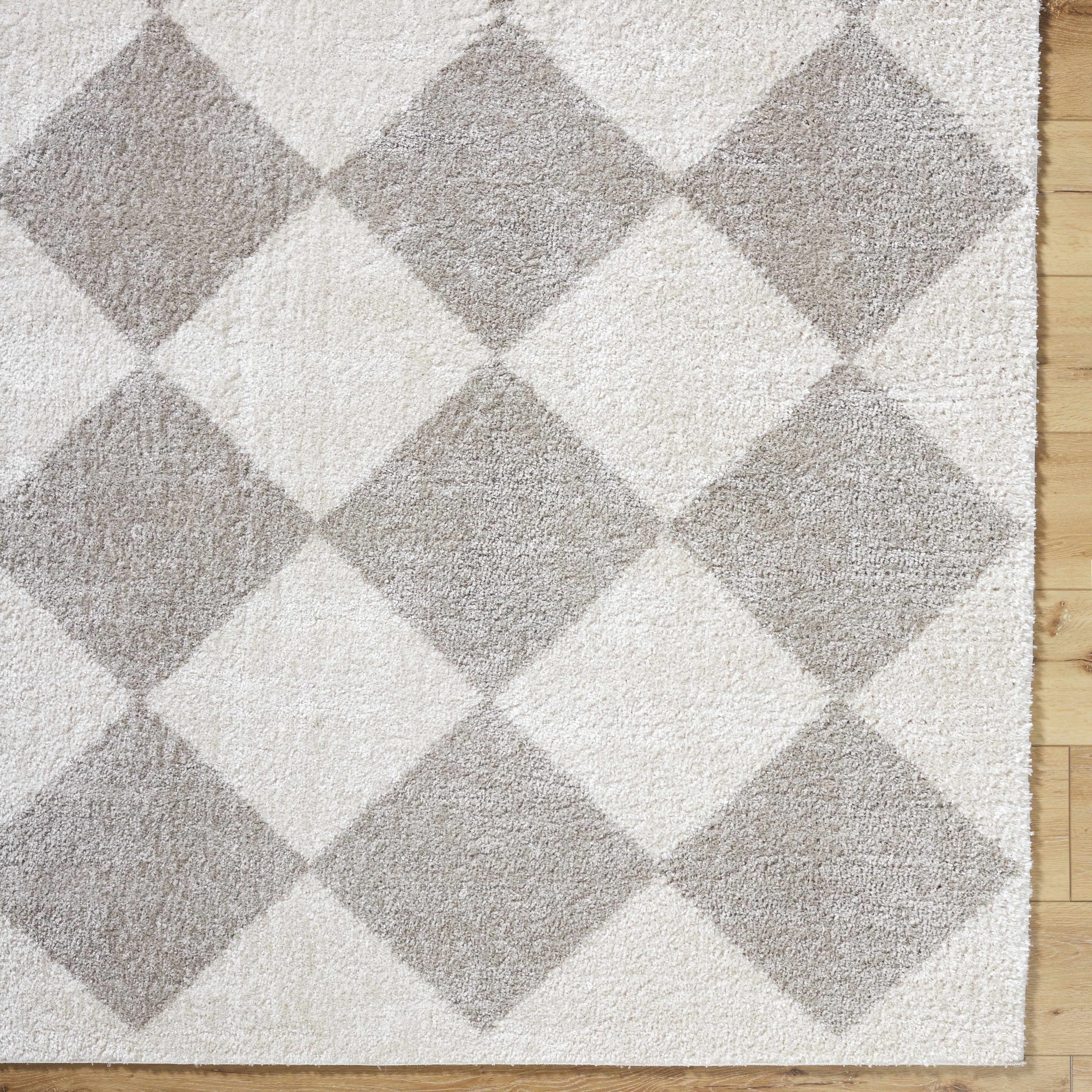 Arilla Gray Washable Diamond Area Rug - Image 11