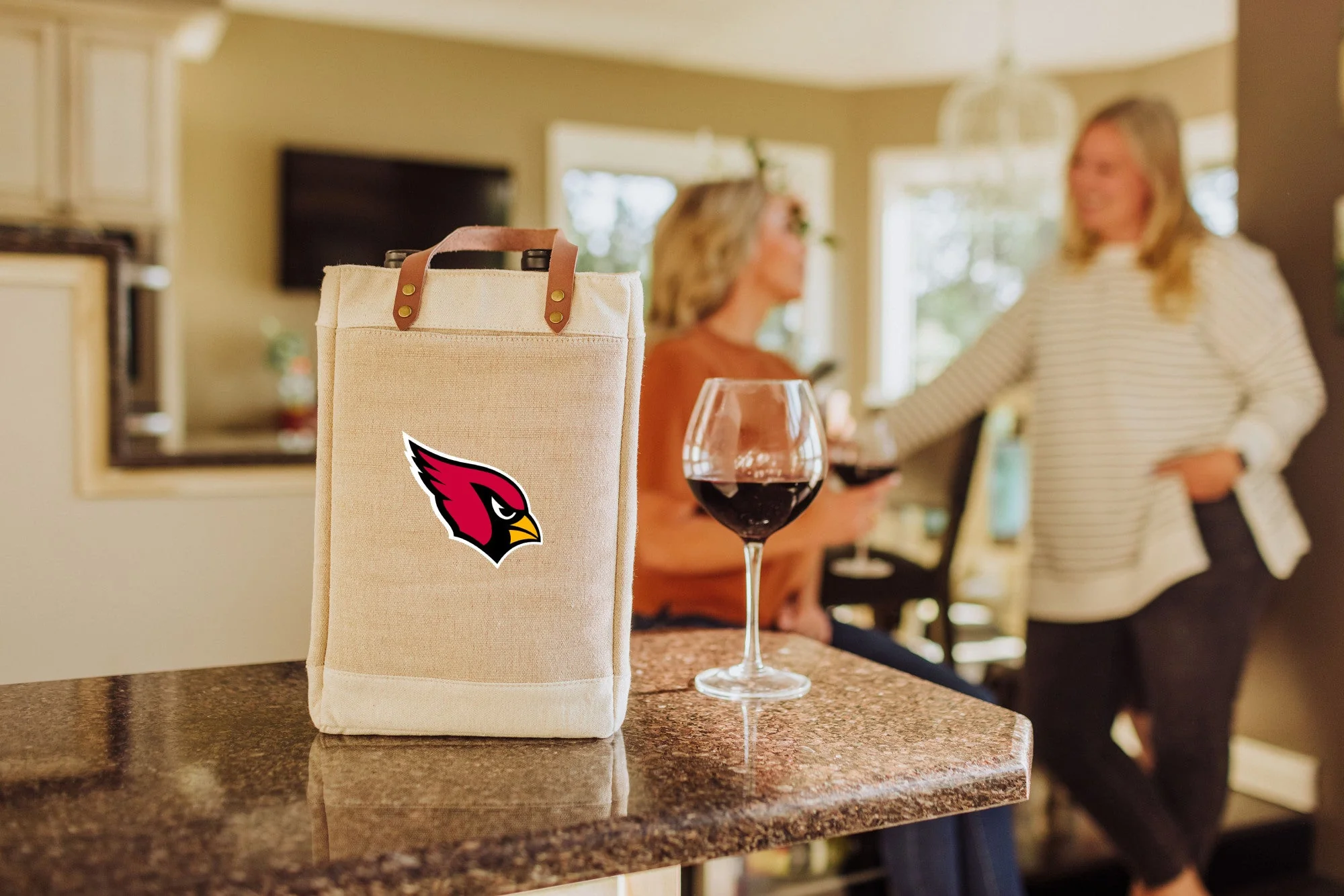 Arizona Cardinals - Pinot Jute 2 Bottle Insulated Wine Bag - Image 2