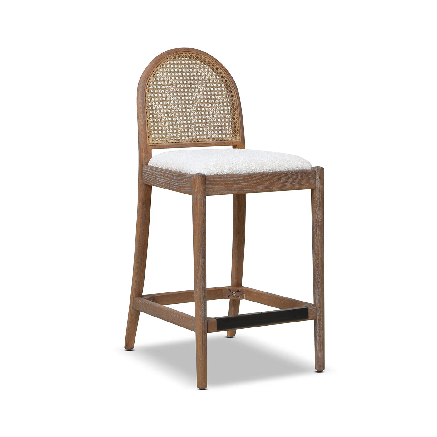 Arlin Upholstered Stool with Curved Back and Footrest - Set of 2 - Image 11