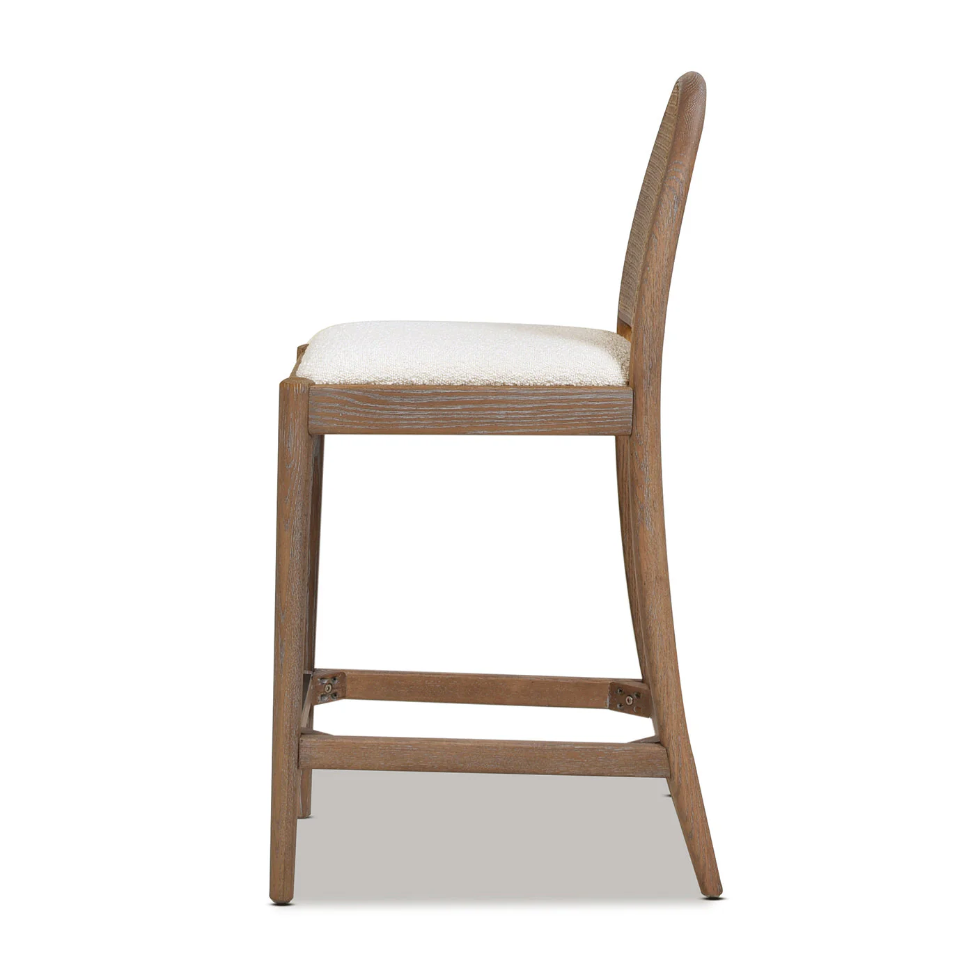 Arlin Upholstered Stool with Curved Back and Footrest - Set of 2 - Image 13