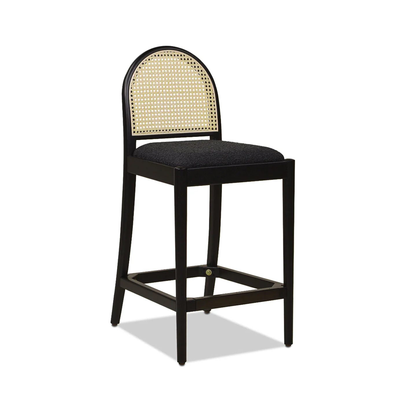 Arlin Upholstered Stool with Curved Back and Footrest - Set of 2 - Image 21