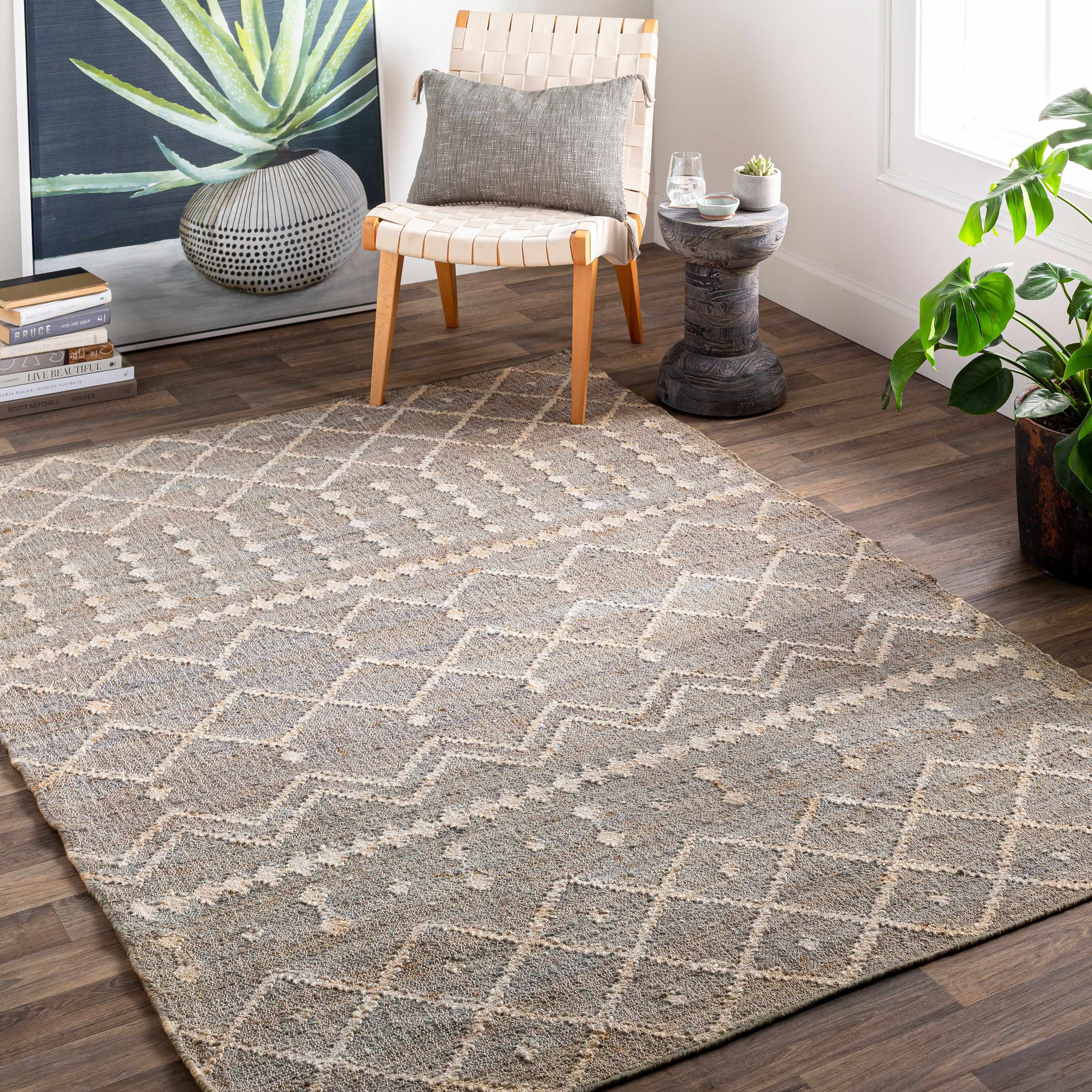 Armidale Hand Woven Beige Jute Rug - Clearance - Image 2