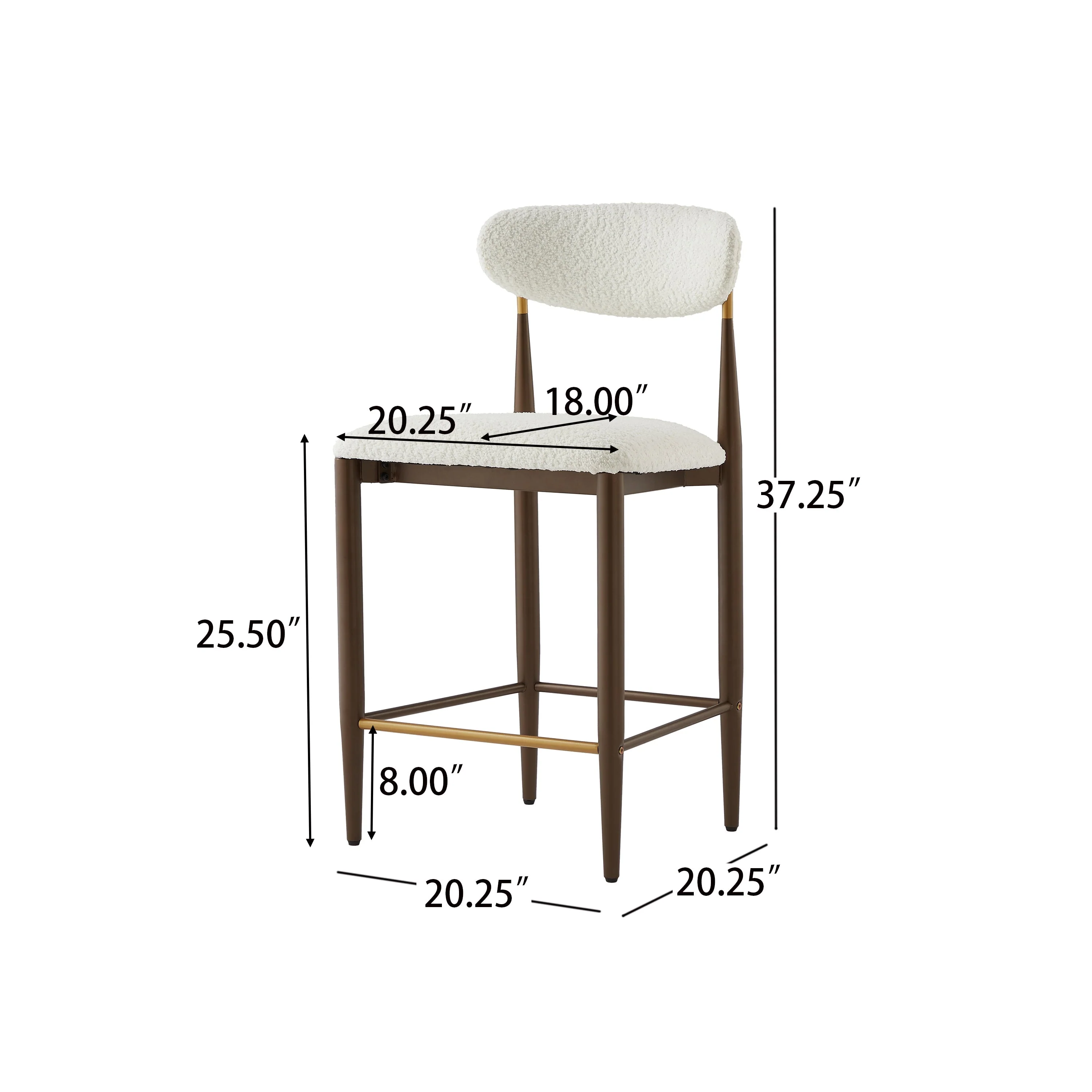 Armless Counter Stool - Set of 2 - Image 13
