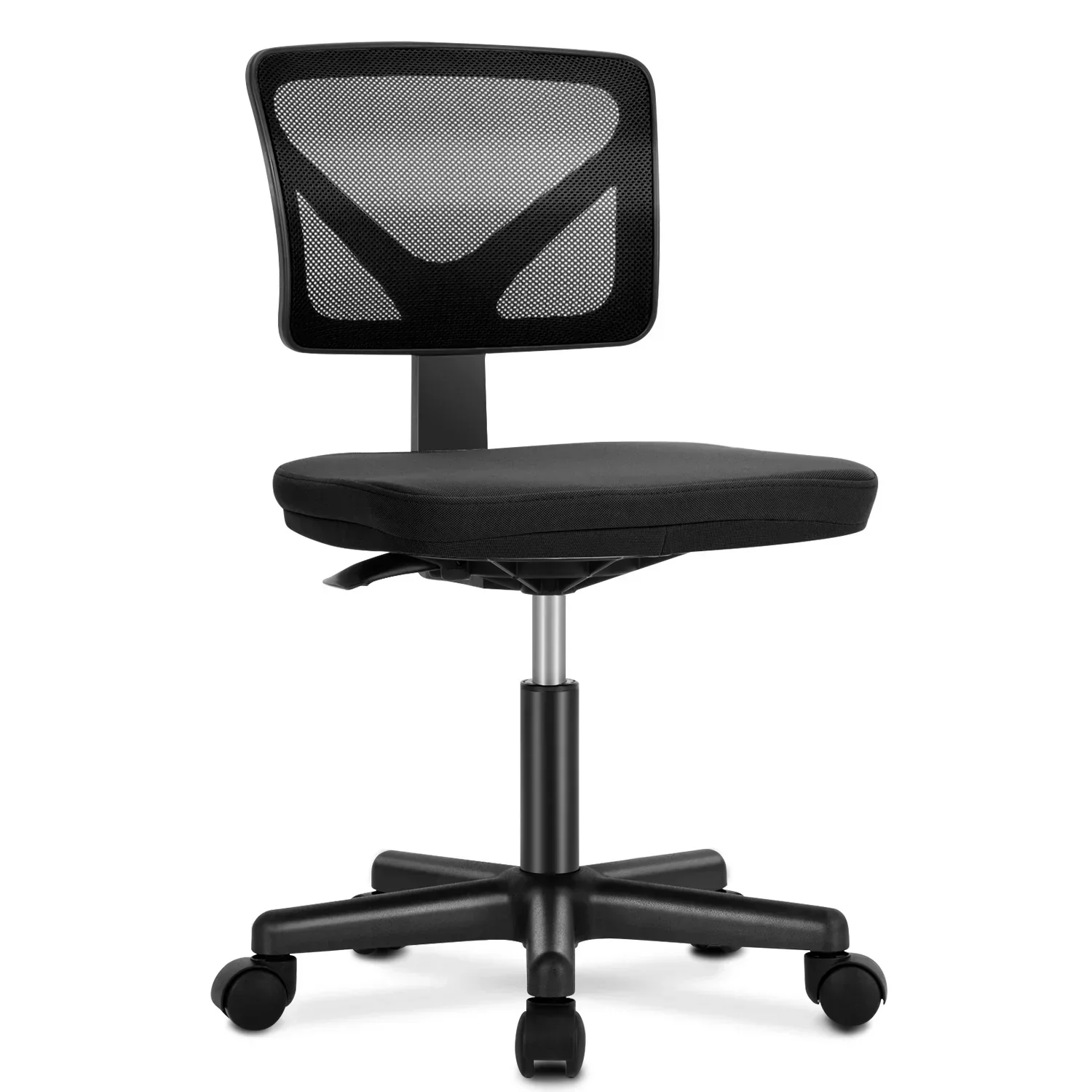 Armless Mesh Office Chair Low Back Adjustable Height Swivel Computer Chair - Image 10
