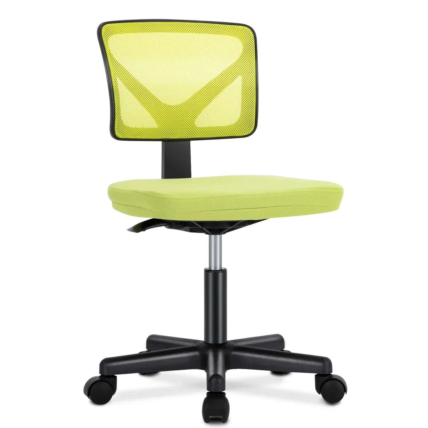 Armless Mesh Office Chair Low Back Adjustable Height Swivel Computer Chair - Image 11