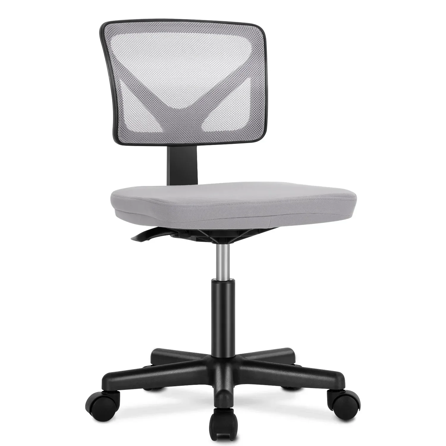 Armless Mesh Office Chair Low Back Adjustable Height Swivel Computer Chair - Image 12