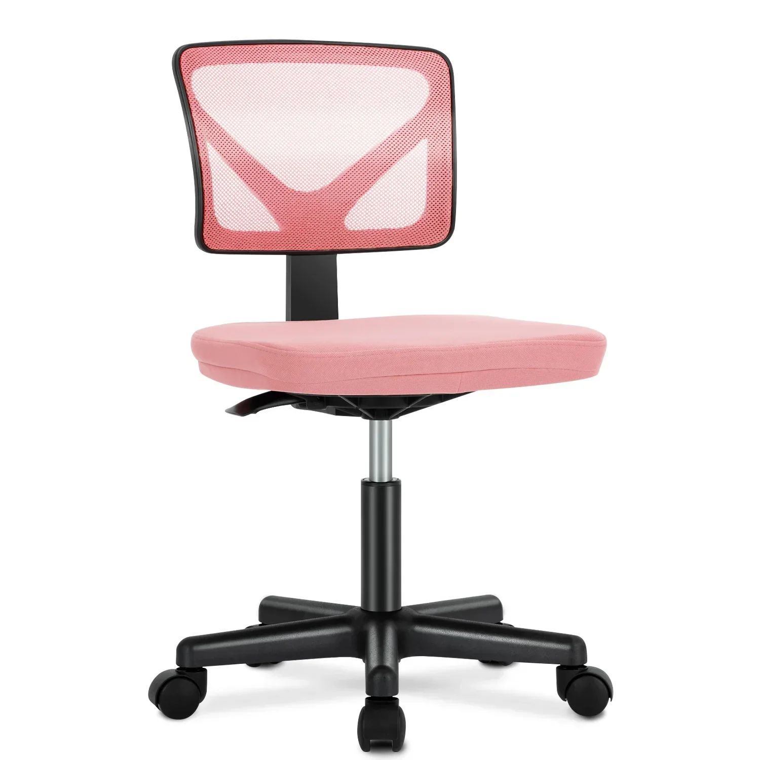 Armless Mesh Office Chair Low Back Adjustable Height Swivel Computer Chair - Image 7