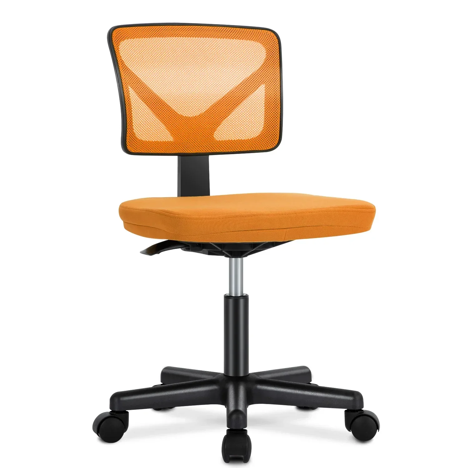 Armless Mesh Office Chair Low Back Adjustable Height Swivel Computer Chair - Image 9