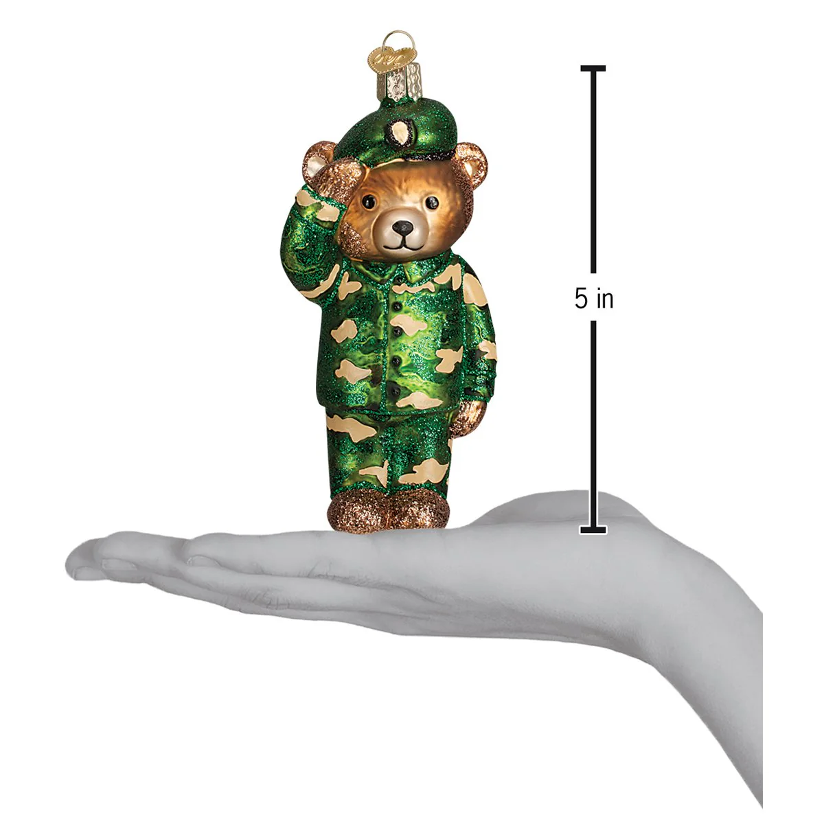 Army Bear Ornament 5 x 2.5 x 1.75 Inches - Image 6