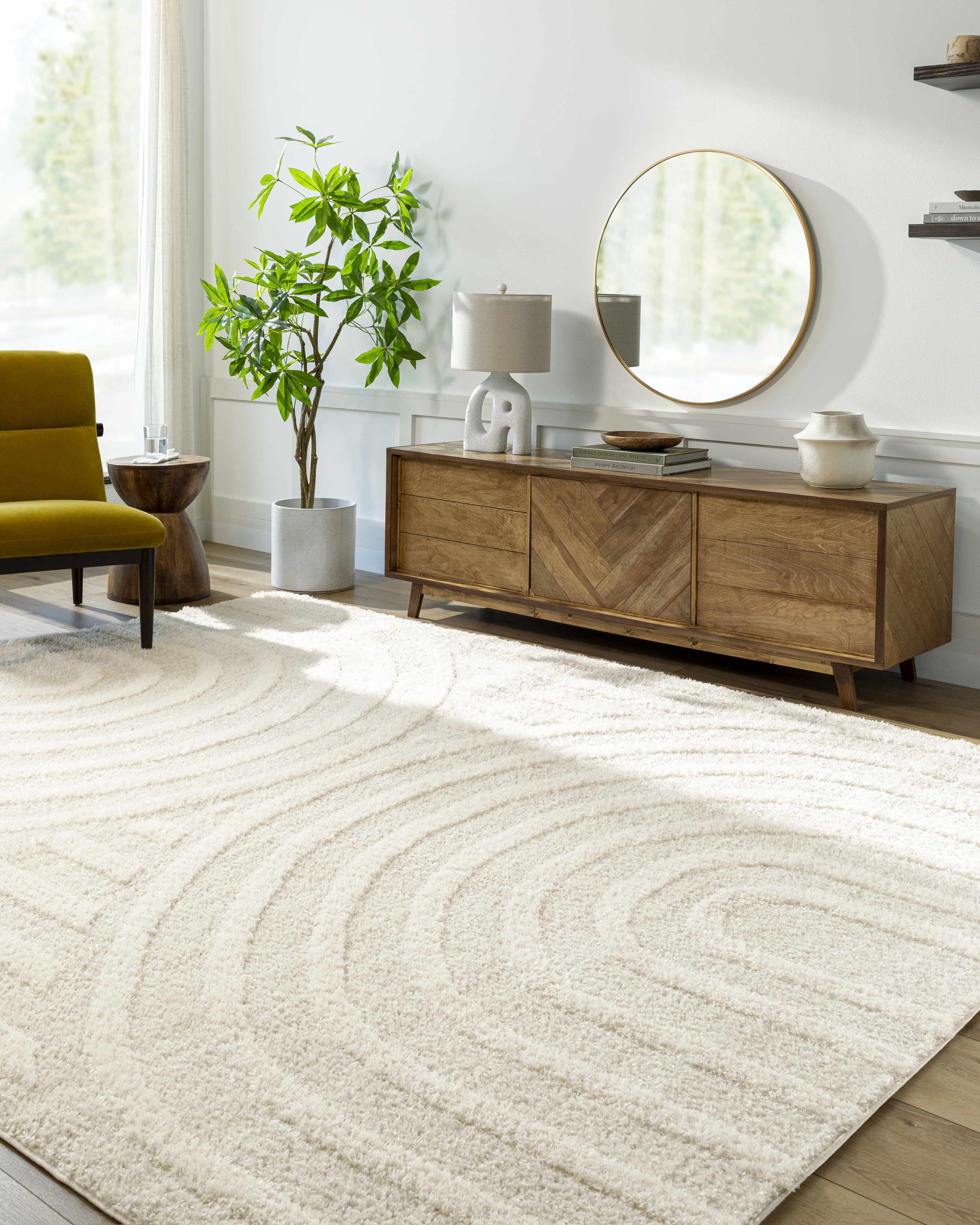 Arnel Cream Area Rug - Image 4