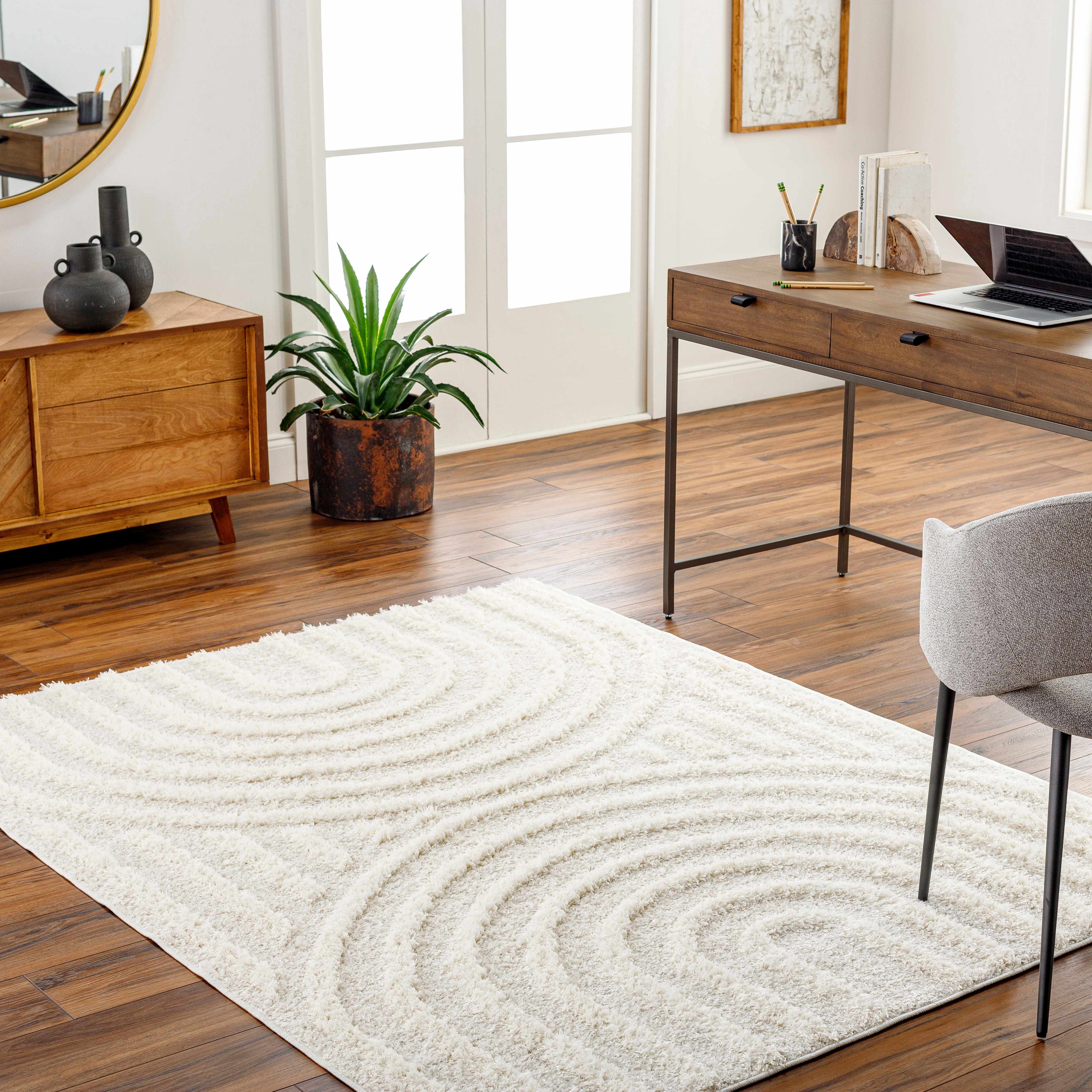 Arnel Cream Area Rug - Image 9