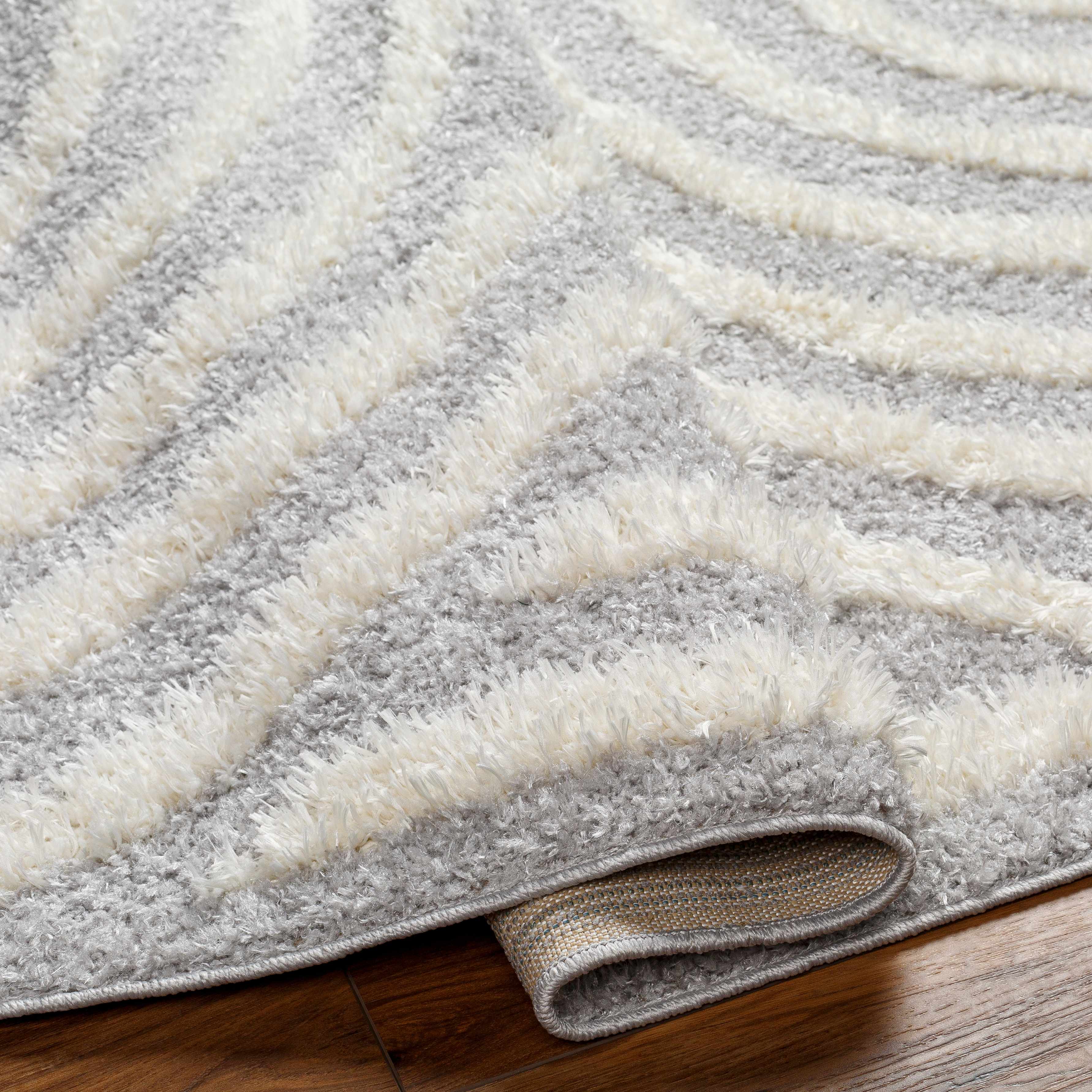 Arnel Gray & Beige Area Rug - Image 4