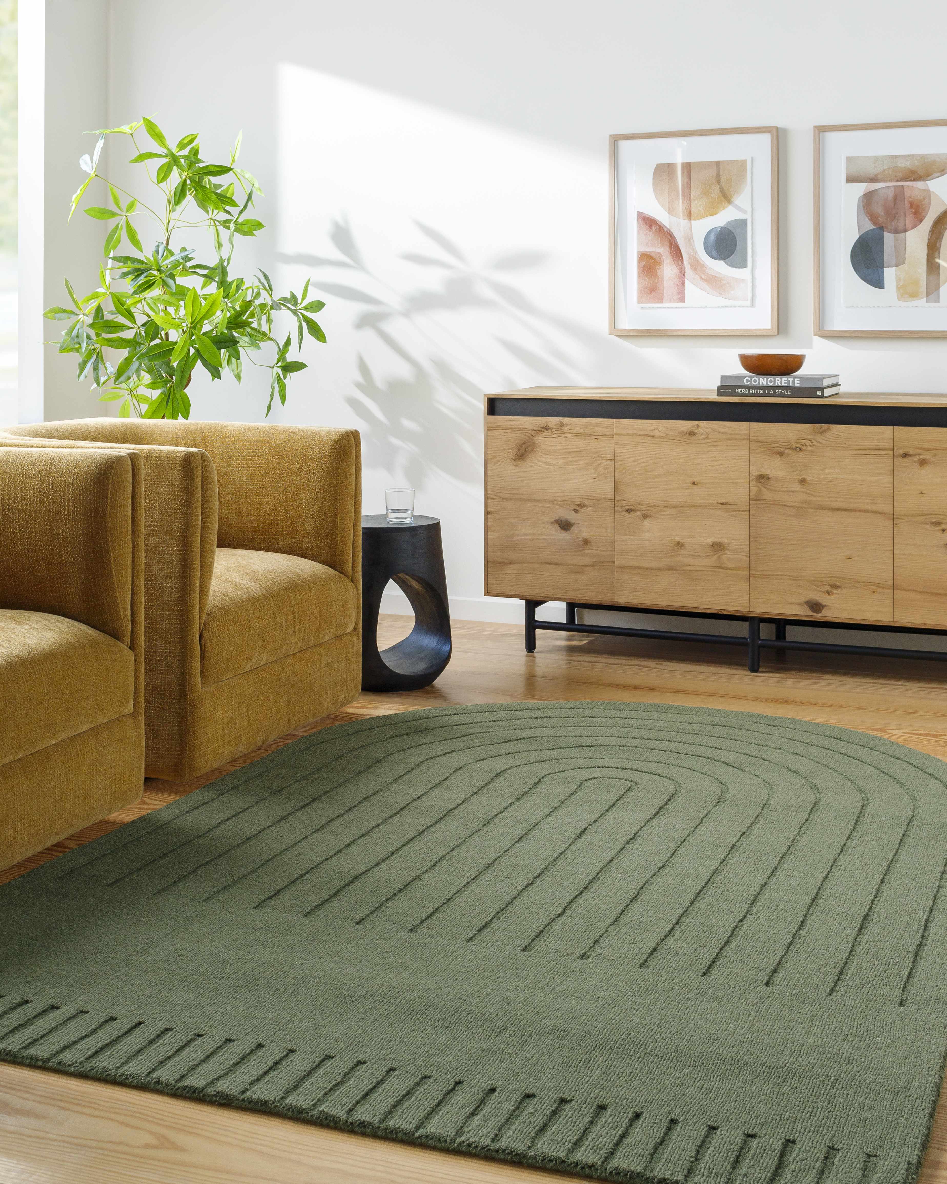 Arnona Green Area Rug - Image 2