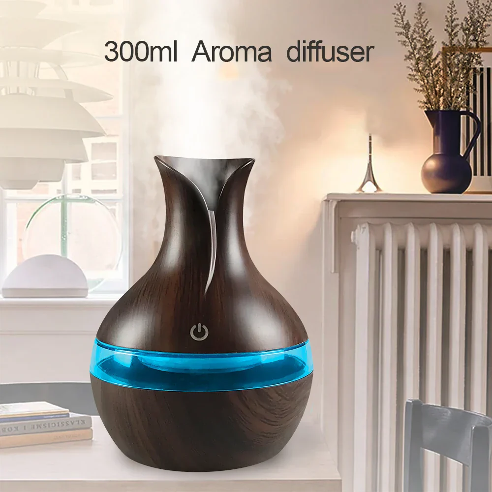 Aromatherapy Diffuser 300ml Cool Mist Humidifier 7-Color LED USB Rechargeable - Image 5