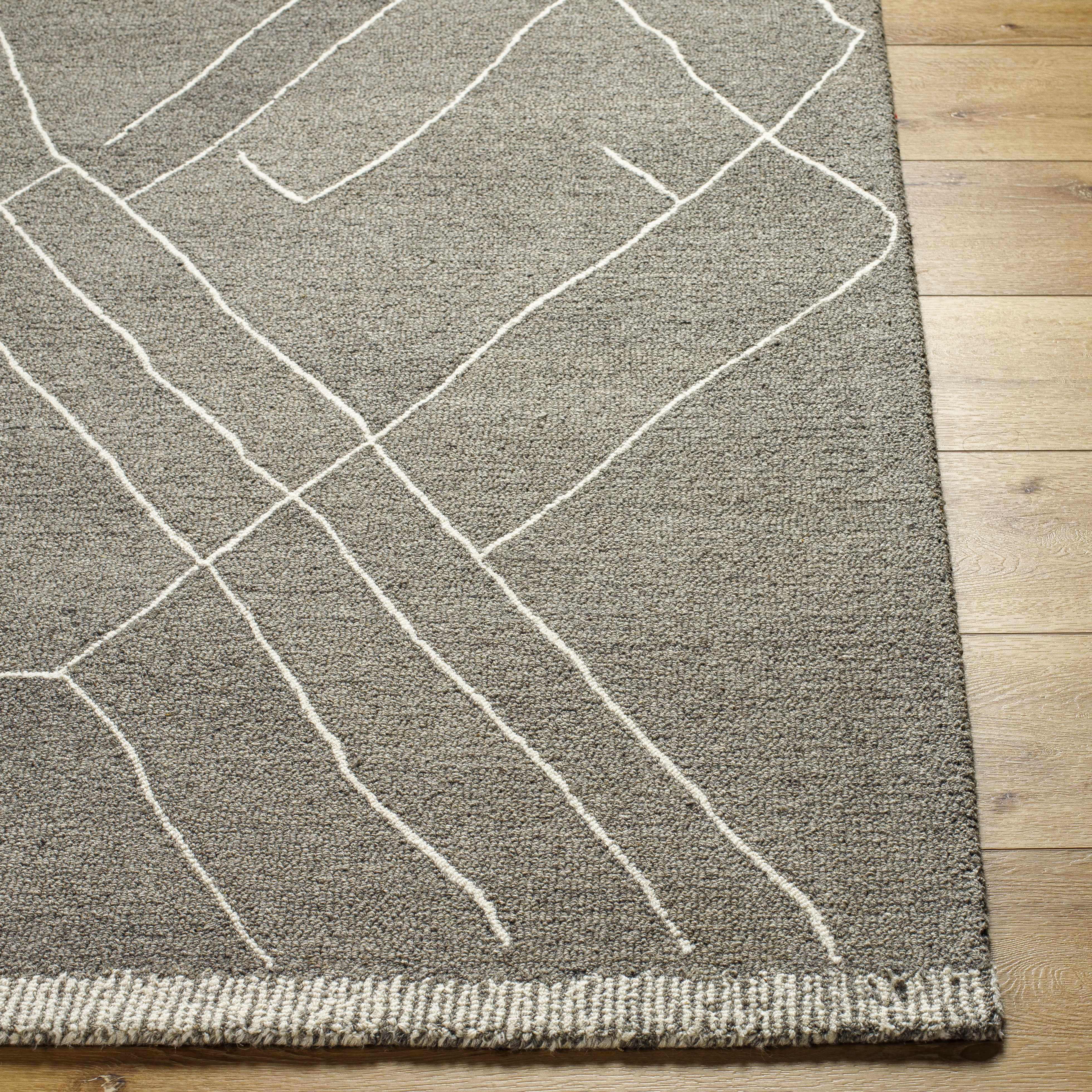 Arsenal Trout Valley Gray Wool Rug - Image 3