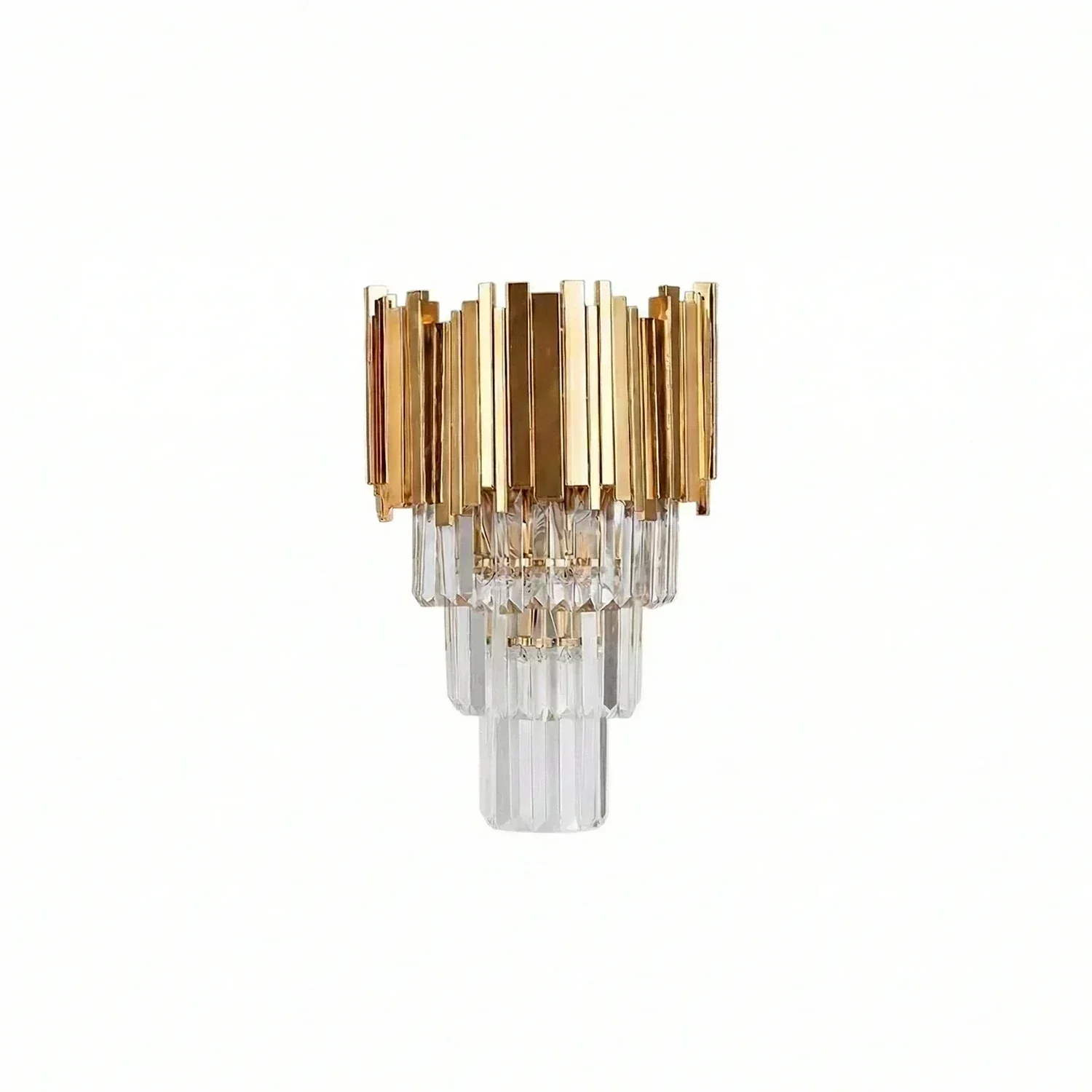 Art Deco Crystal Wall Sconce Gold Chrome – Empire Style E12 Dimmable Wall Light - Image 17