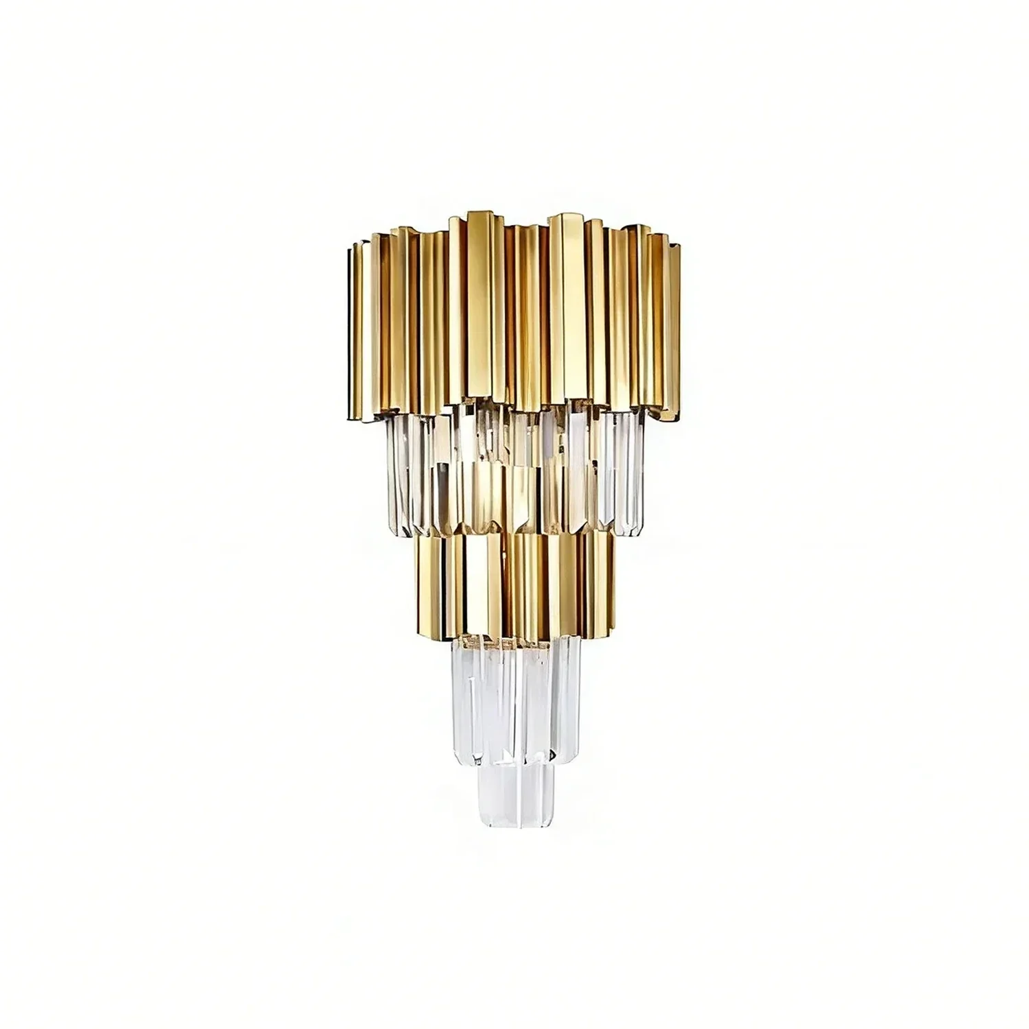 Art Deco Crystal Wall Sconce Gold Chrome – Empire Style E12 Dimmable Wall Light - Image 18