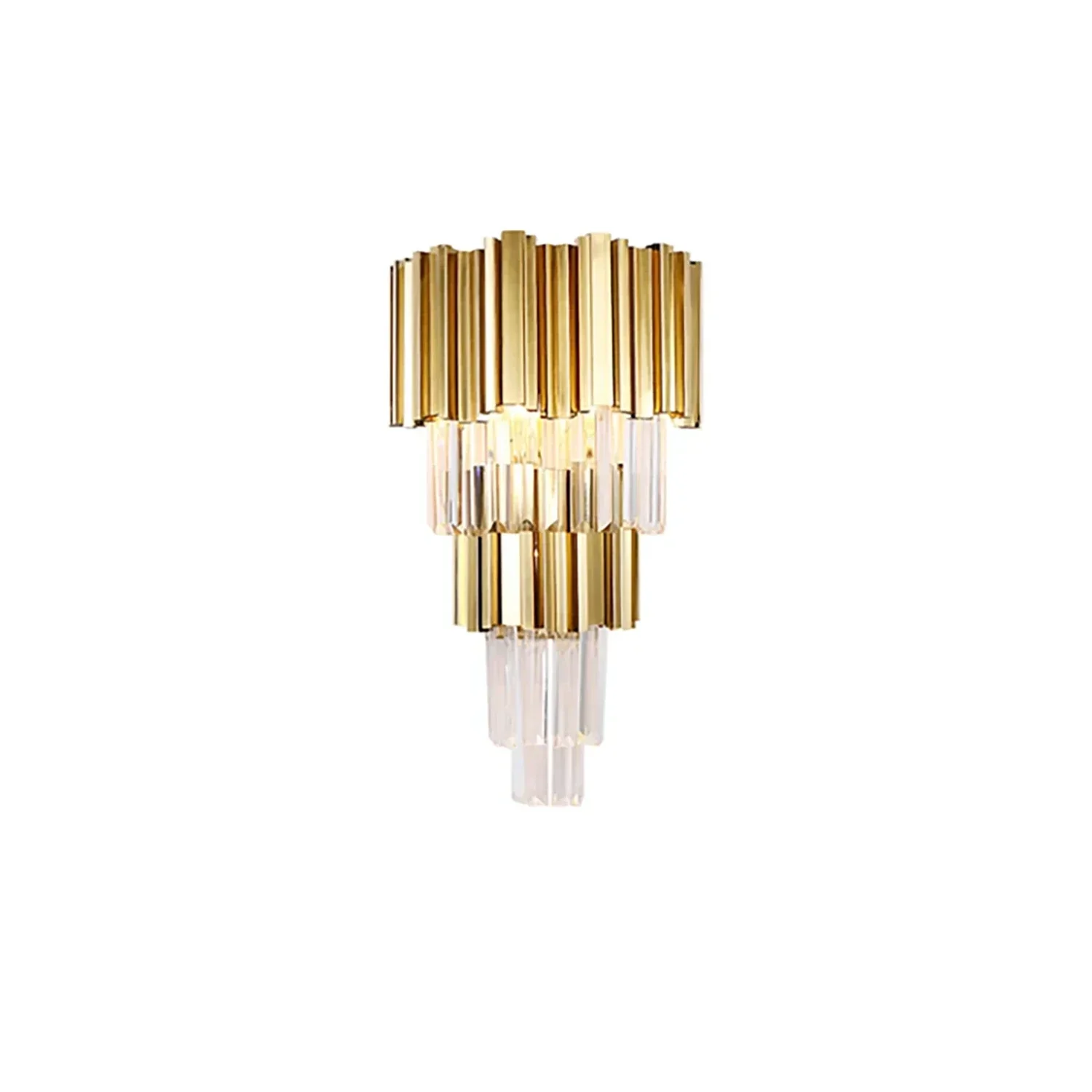 Art Deco Crystal Wall Sconce Gold Chrome – Empire Style E12 Dimmable Wall Light - Image 19