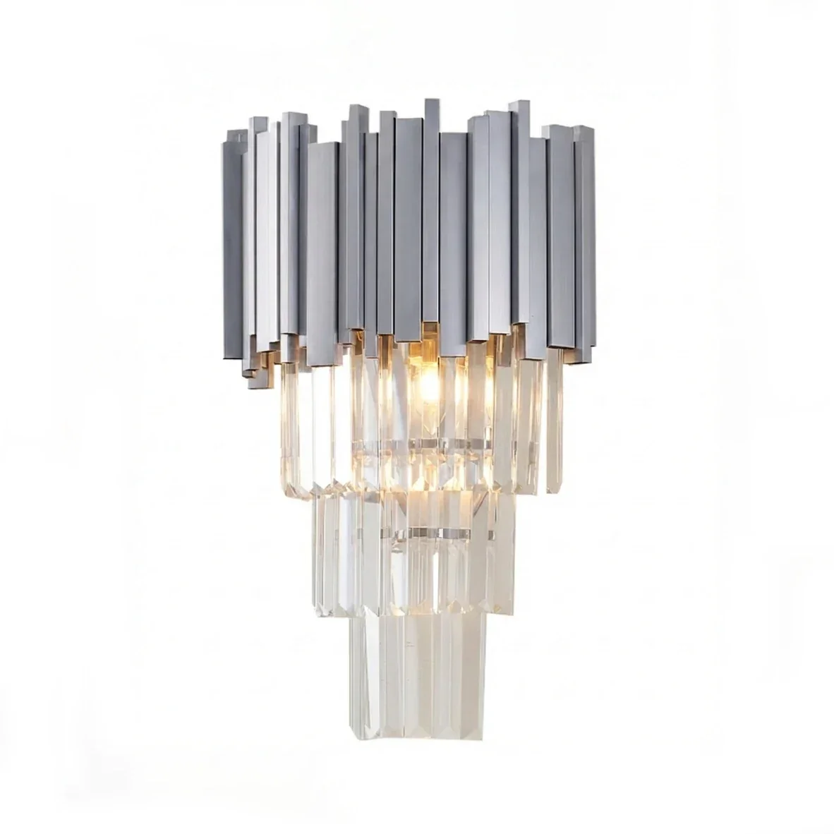 Art Deco Crystal Wall Sconce Gold Chrome – Empire Style E12 Dimmable Wall Light - Image 20