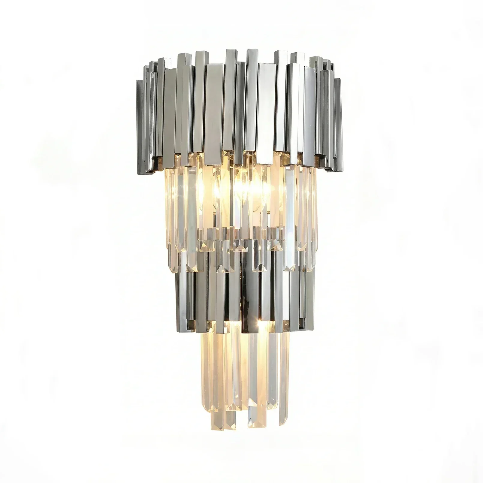 Art Deco Crystal Wall Sconce Gold Chrome – Empire Style E12 Dimmable Wall Light - Image 21