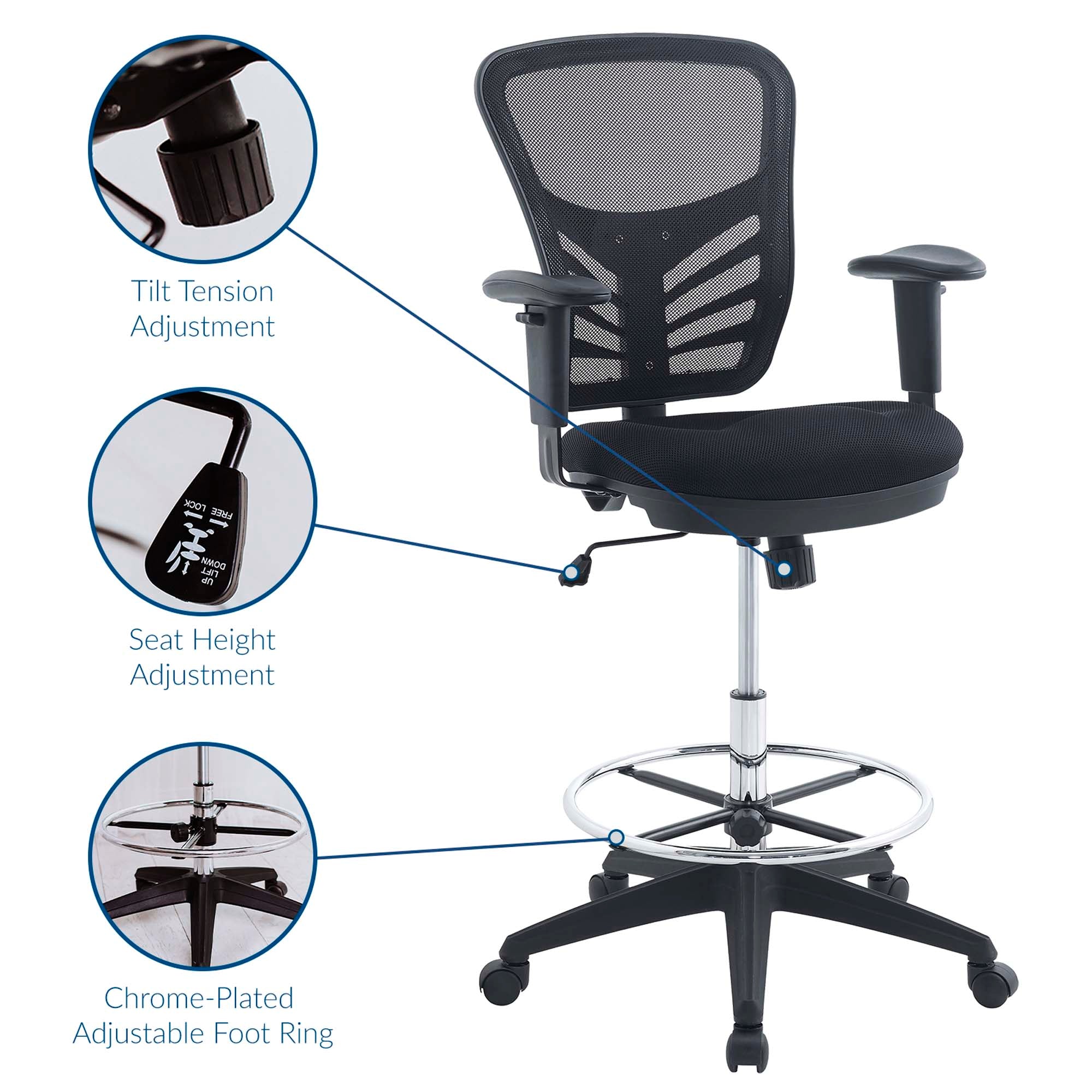 Articulate Drafting Chair by Modway - Image 3