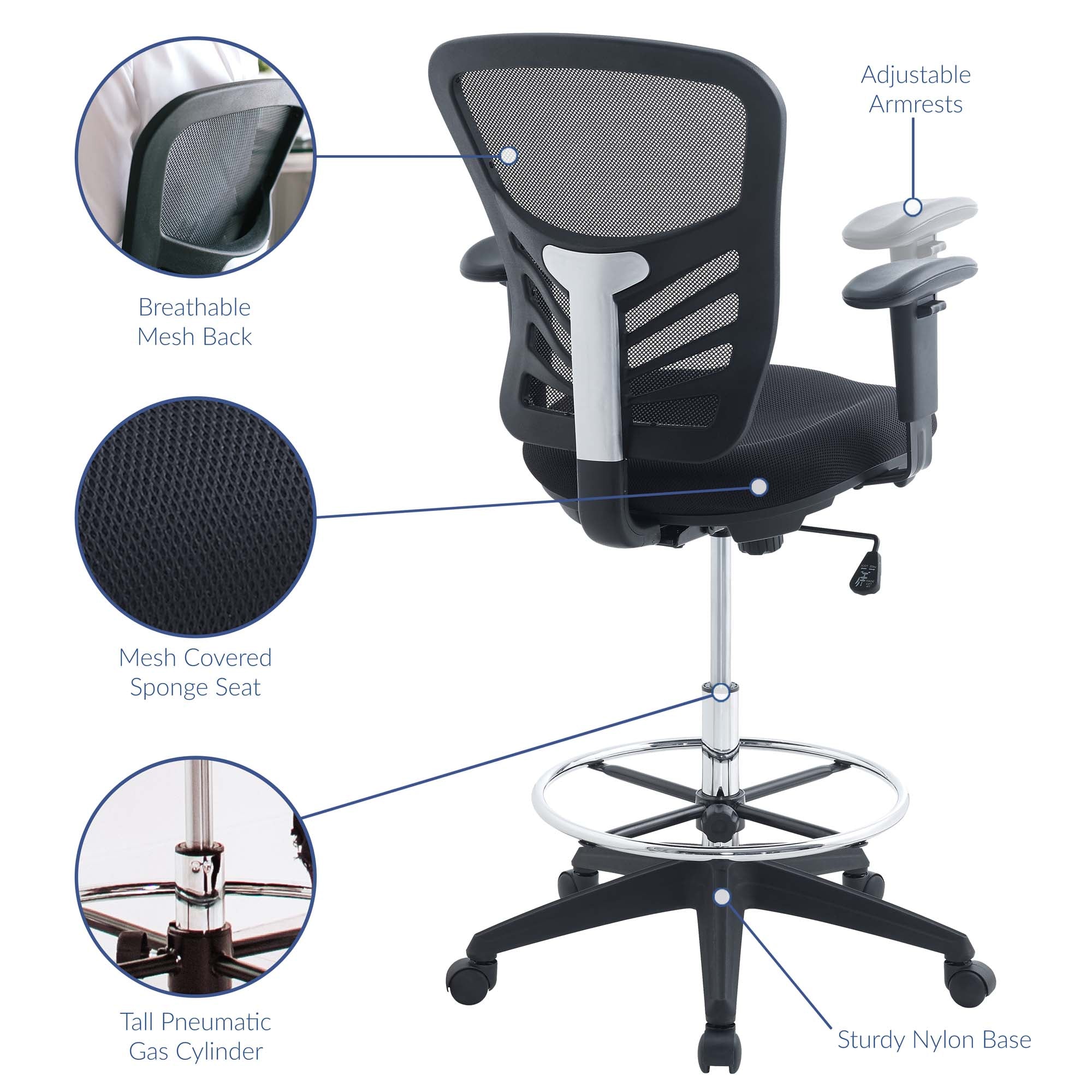 Articulate Drafting Chair by Modway - Image 4