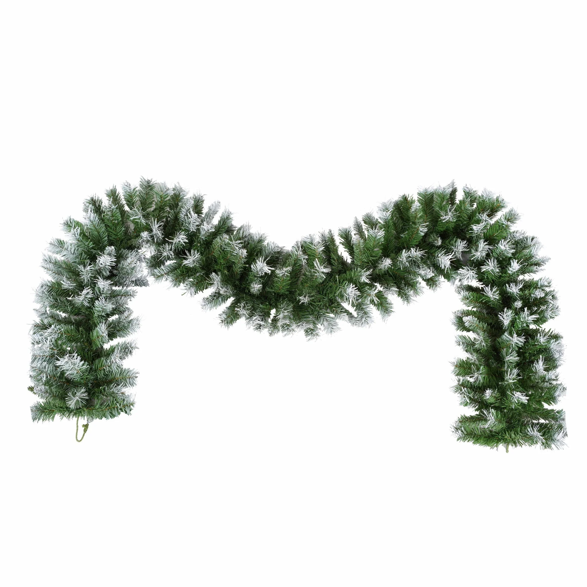 Artificial Christmas 3 Piece Set Wreath And 2 Entrance Trees With LED Lights - White / Green - Image 3