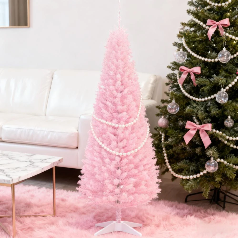Artificial Pencil Christmas Tree Slim Design with Easy Setup - Image 10