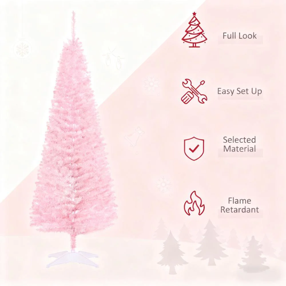 Artificial Pencil Christmas Tree Slim Design with Easy Setup - Image 6