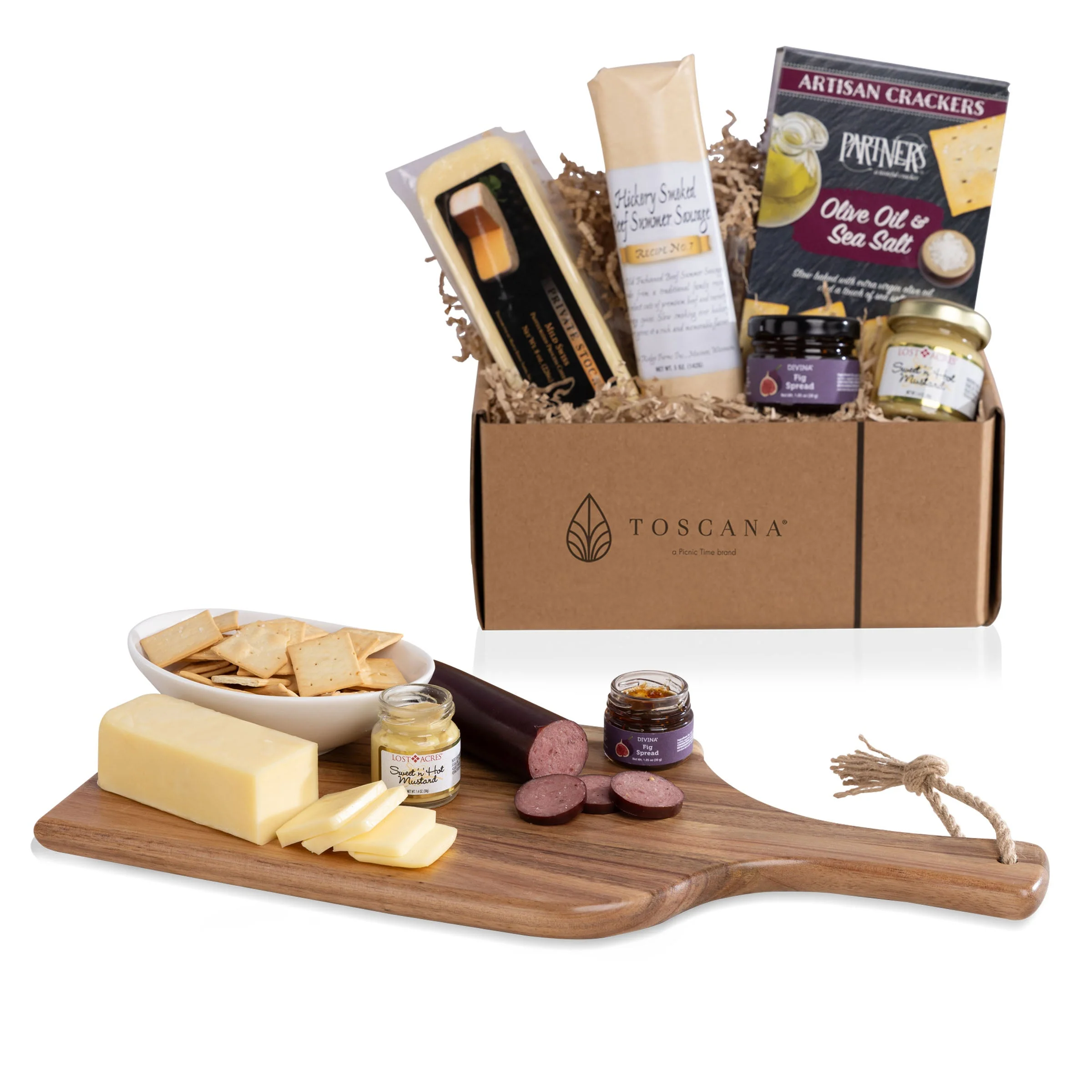 Artisan 18" Charcuterie Board with Gourmet Gift Pack - Image 5