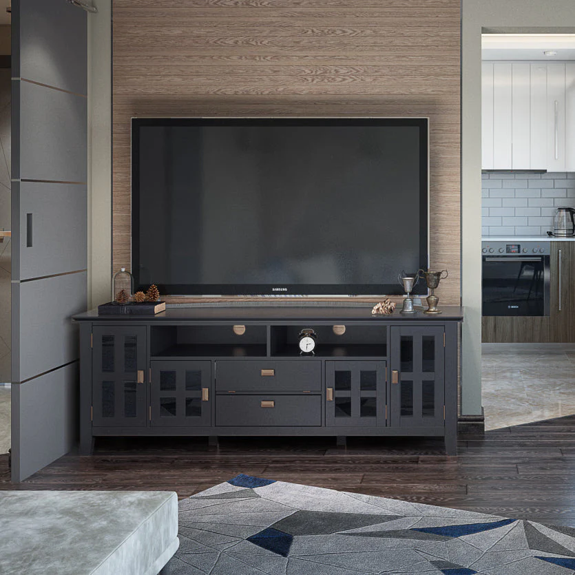 Artisan 72" TV Media Stand - Black - Image 7