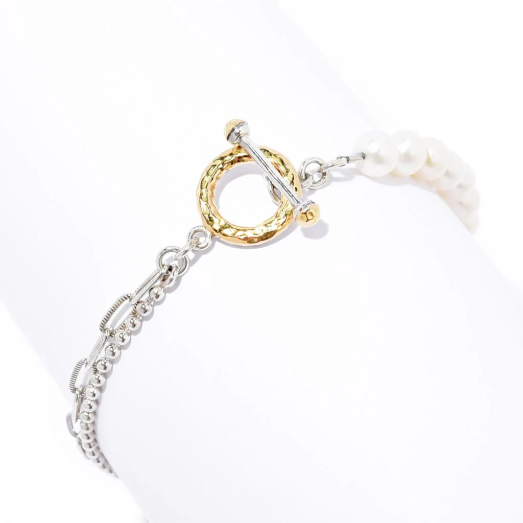 Artisan Silver by Samuel B. Choice of Gem Bead & Chain Bracelet - Image 4