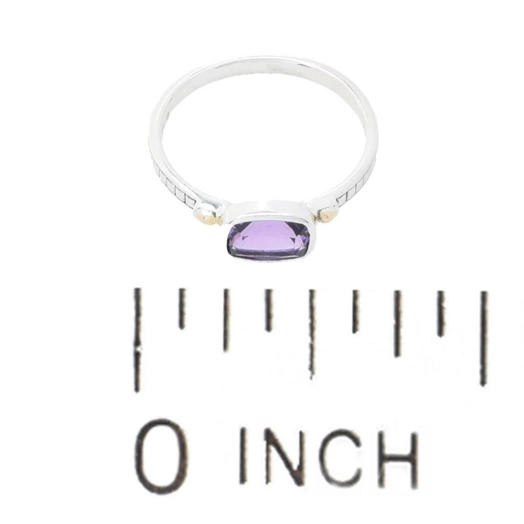 Artisan Silver by Samuel B. Choice of Gemstone Set of 3 Stack Band Rings - Image 2