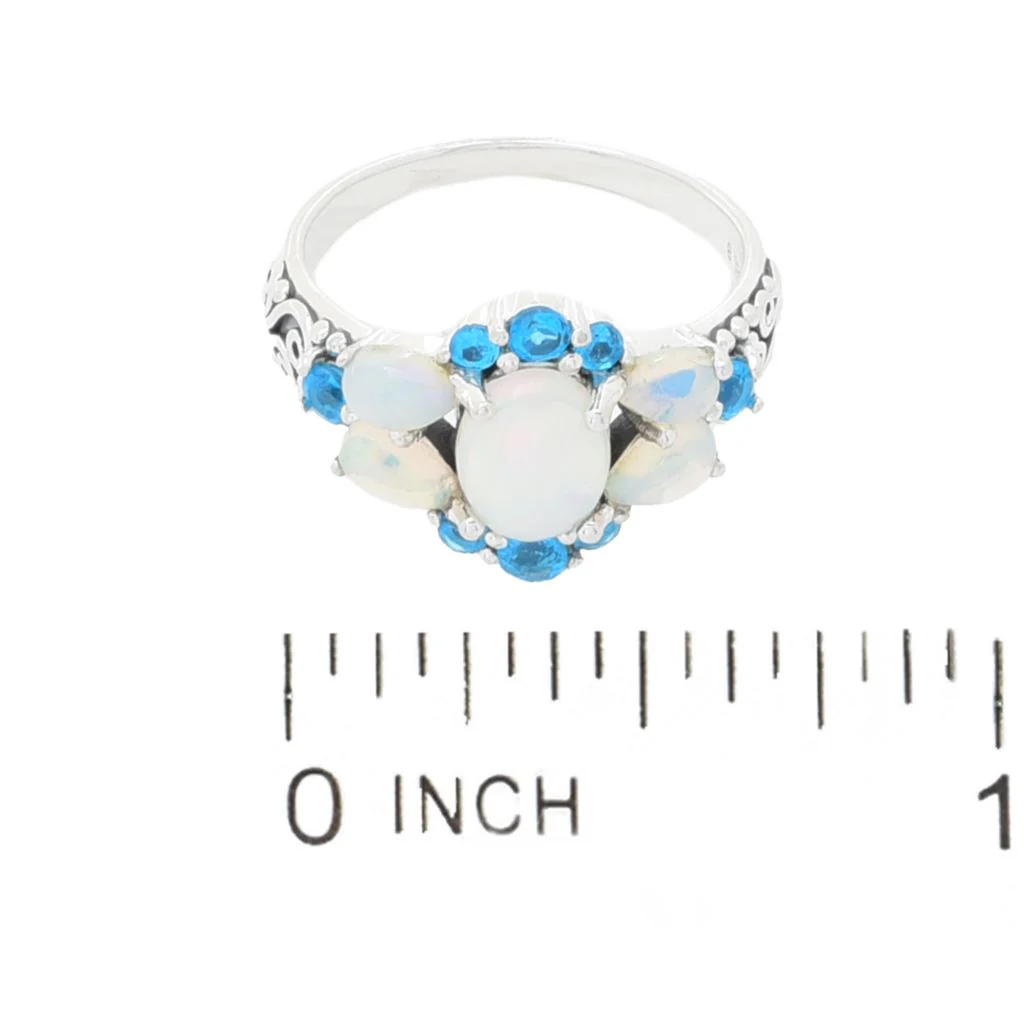 Artisan Silver by Samuel B. Opal & Choice of Gemstone Ring - Image 2