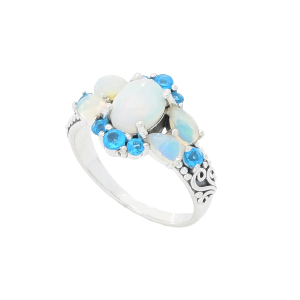 Artisan Silver by Samuel B. Opal & Choice of Gemstone Ring - Image 9