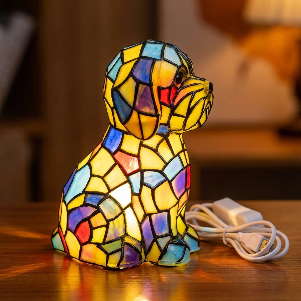 Artistic Resin Figurine Table Lamp with Warm Ambient LED Light - Image 3