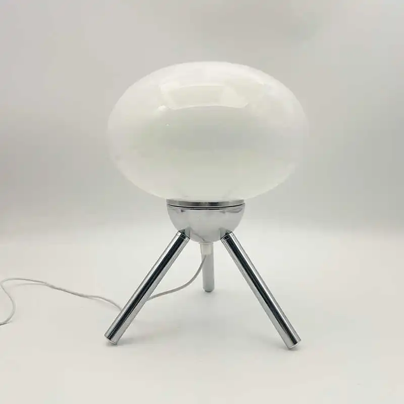 Artistic Spherical Glass Table Lamp Tripod Base Decorative Ambient Lamp for Home - Image 11