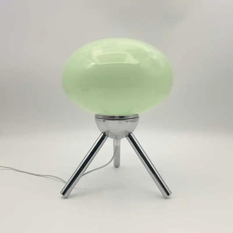 Artistic Spherical Glass Table Lamp Tripod Base Decorative Ambient Lamp for Home - Image 7