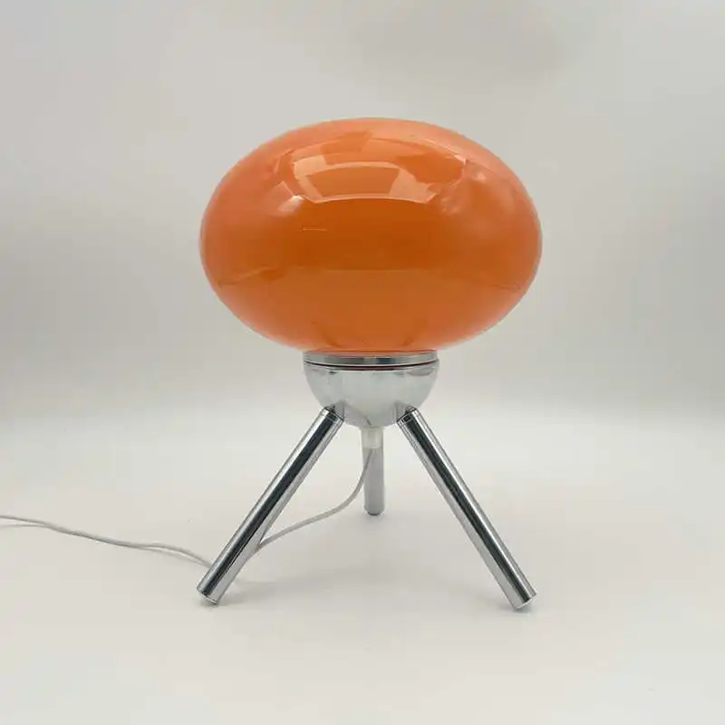 Artistic Spherical Glass Table Lamp Tripod Base Decorative Ambient Lamp for Home - Image 8