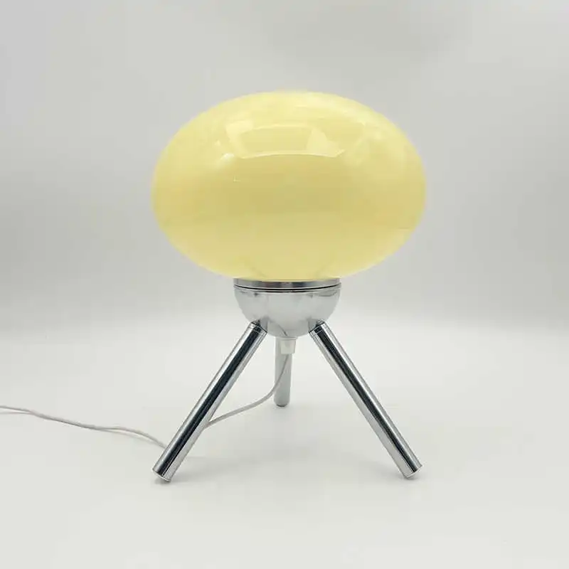 Artistic Spherical Glass Table Lamp Tripod Base Decorative Ambient Lamp for Home - Image 9