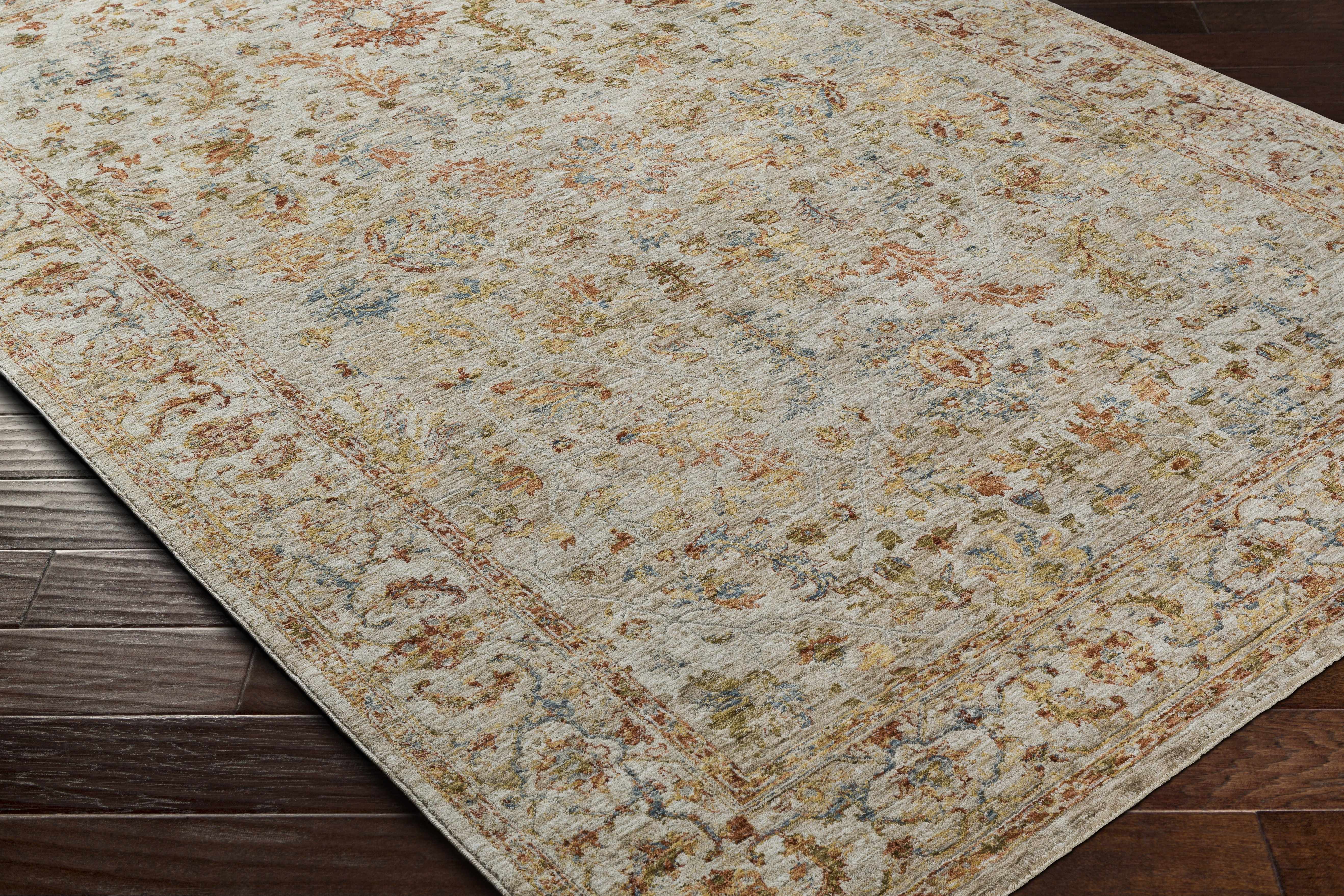 Asabi Beige Textured Rug with Fringes - Image 9