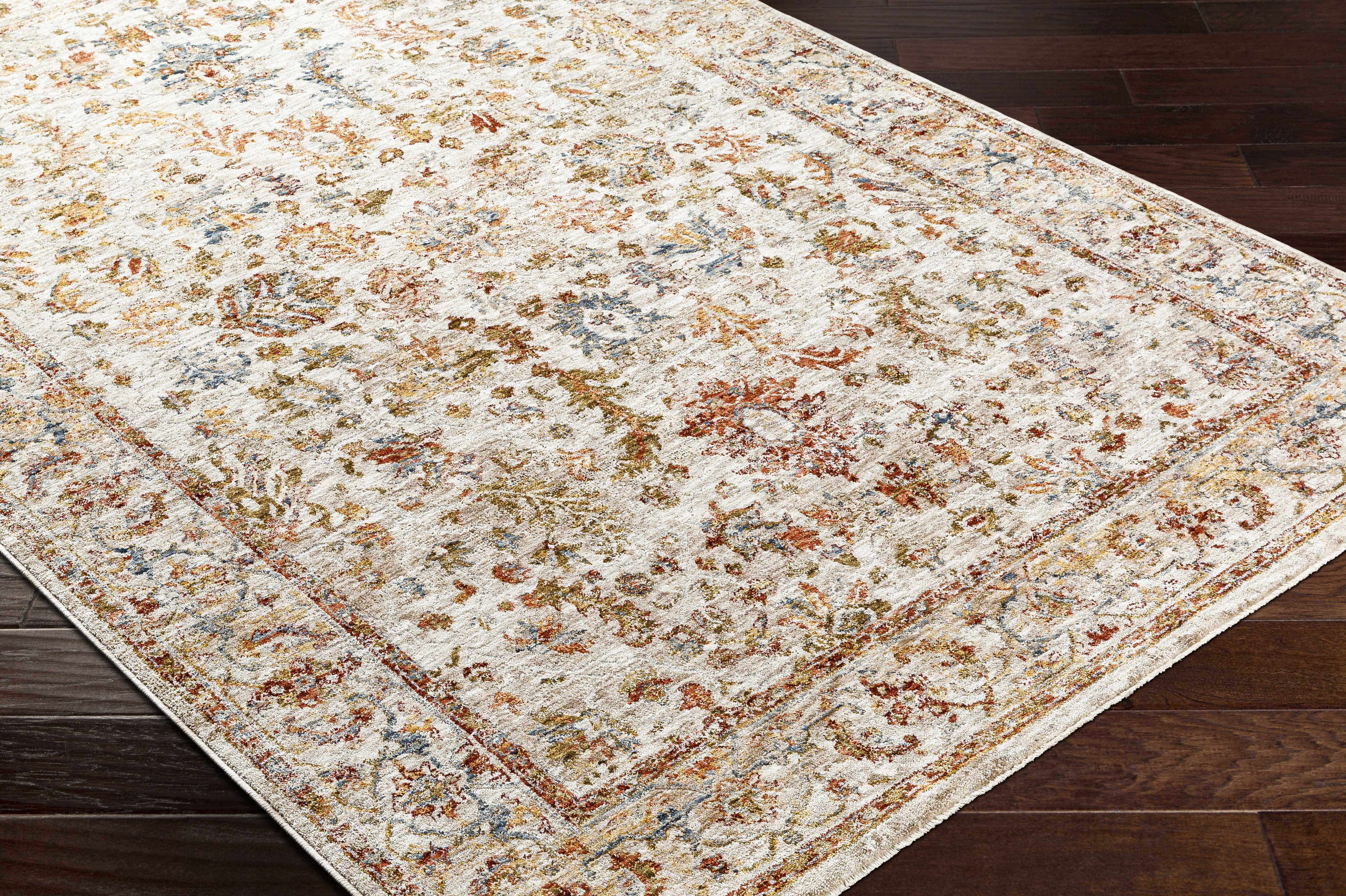 Asabi Tan Textured Rug with Fringes - Image 7