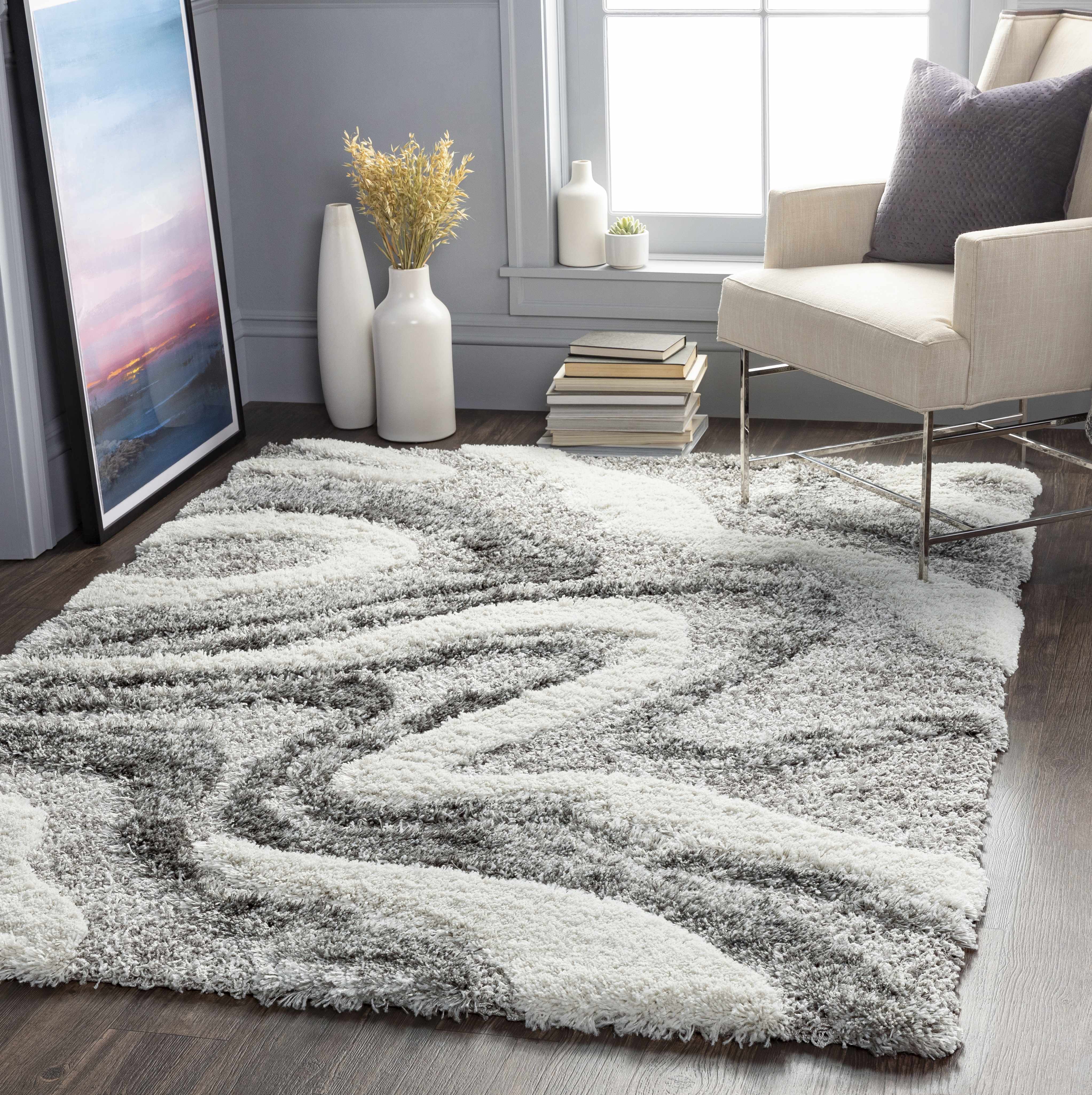 Asfordby Gray Canyon Plush Rug - Image 2