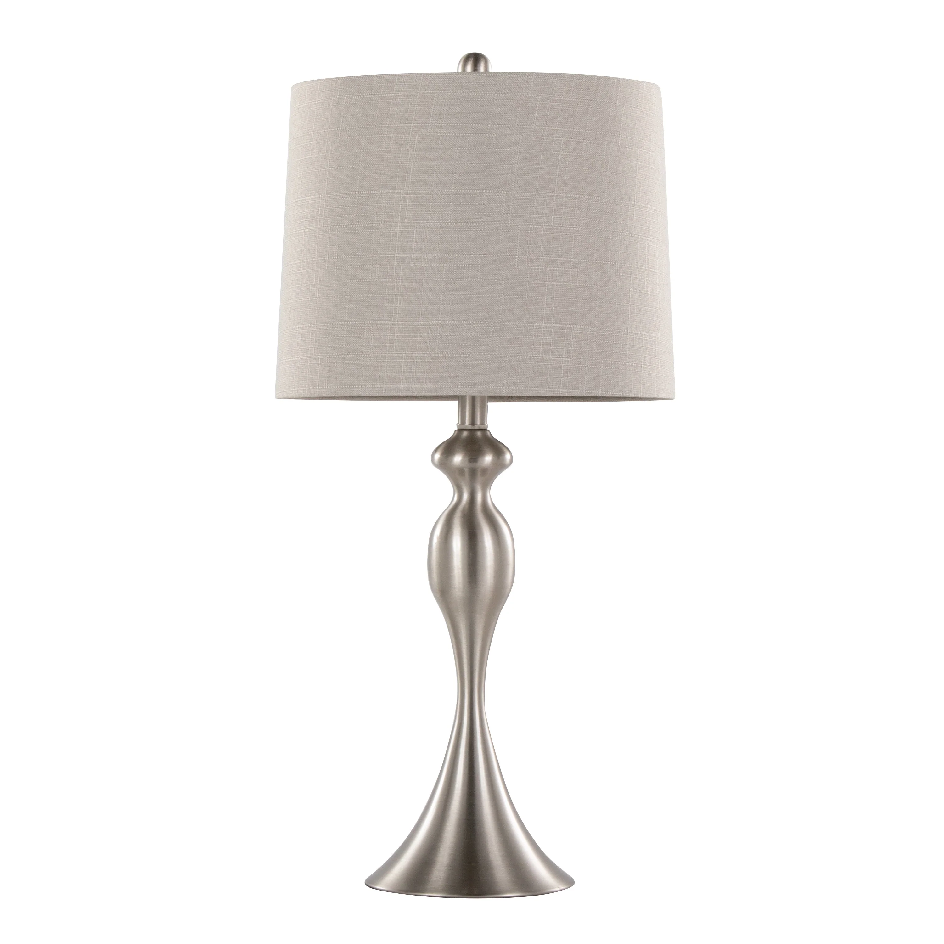 Ashland 27" Contemporary Metal Table Lamp in Brushed Nickel - Set of 2 - Image 2