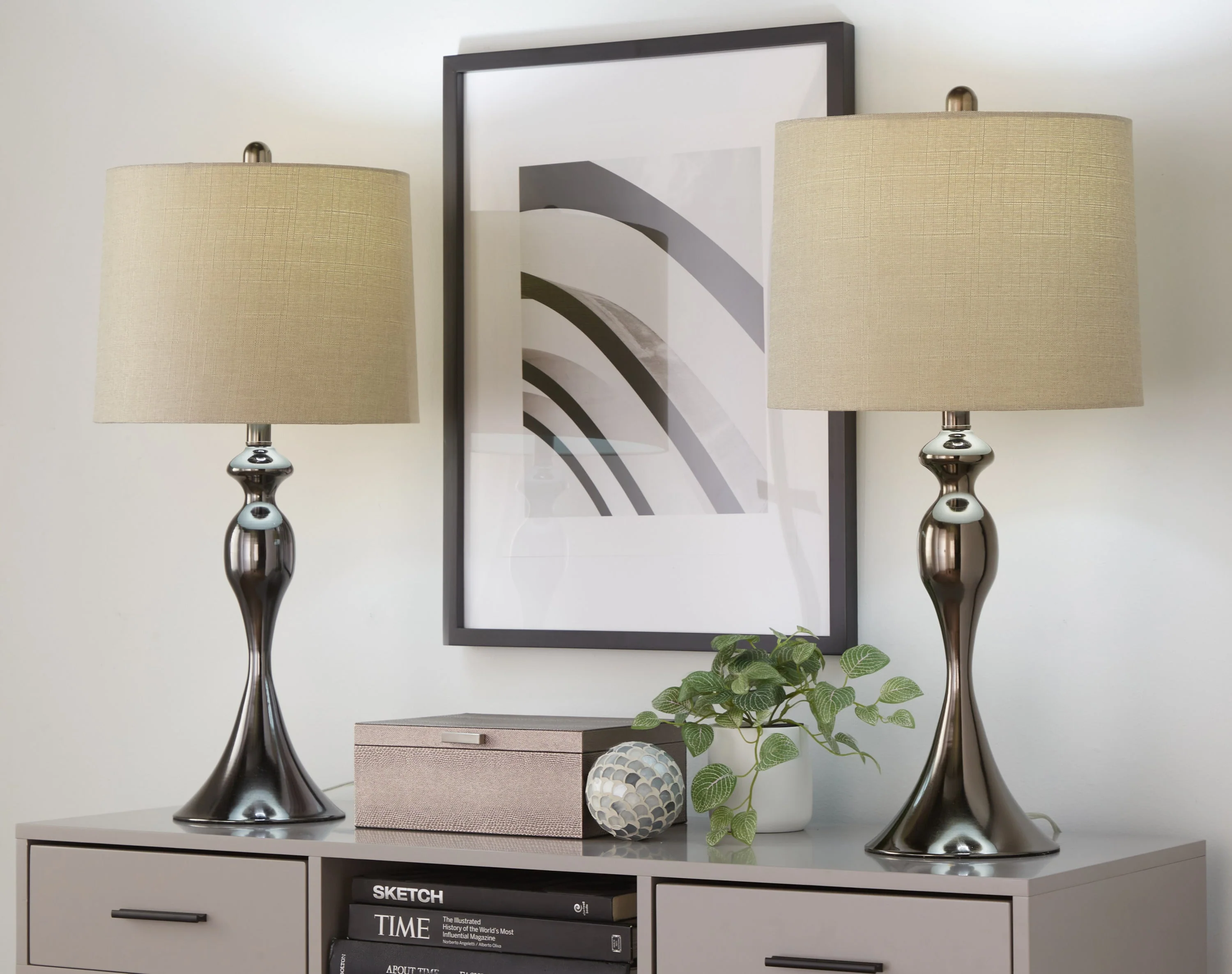 Ashland 27" Contemporary Metal Table Lamp Set of 2 - Image 5
