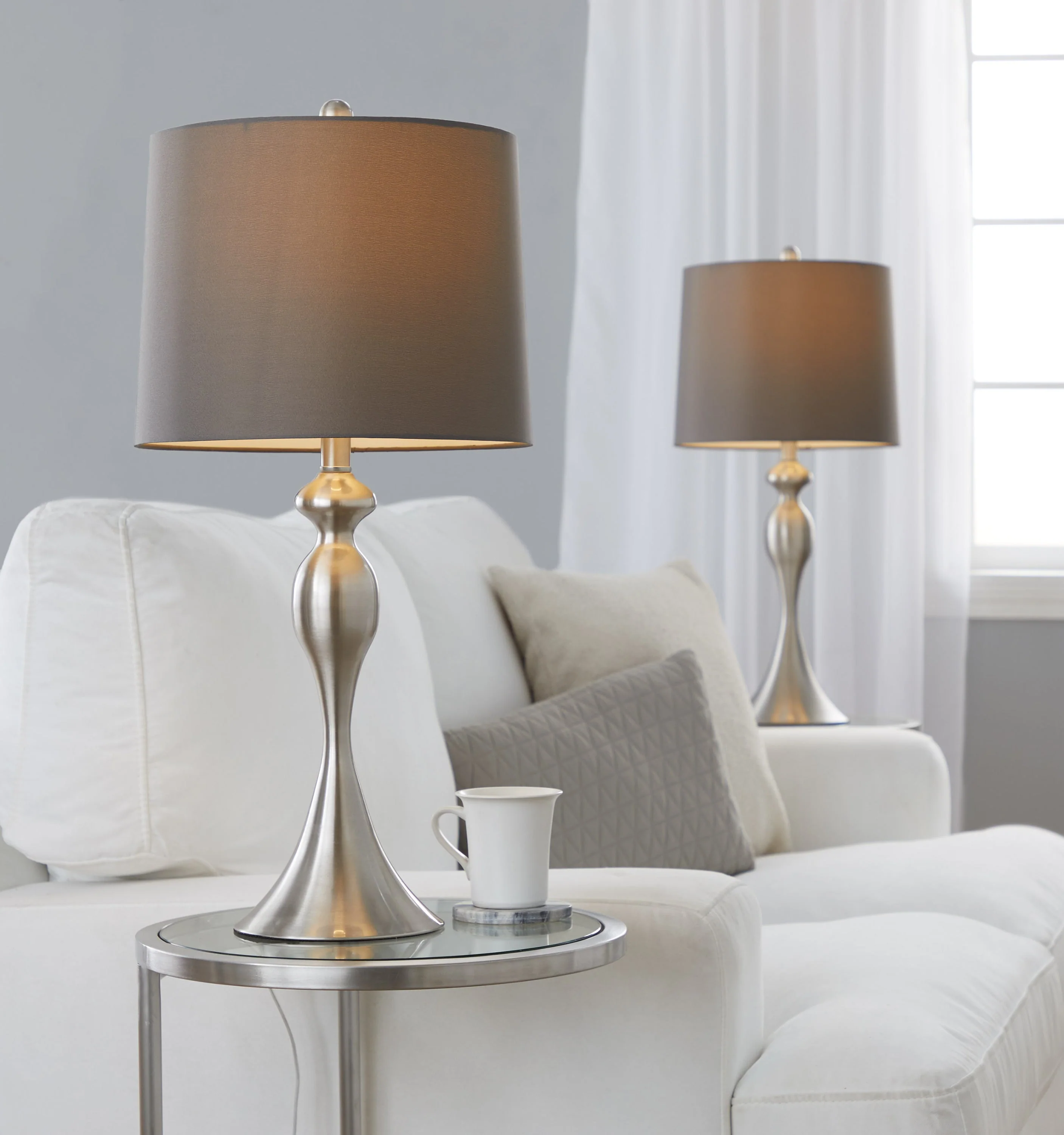 Ashland 27" Contemporary Metal Table Lamp Set of 2 - Image 5
