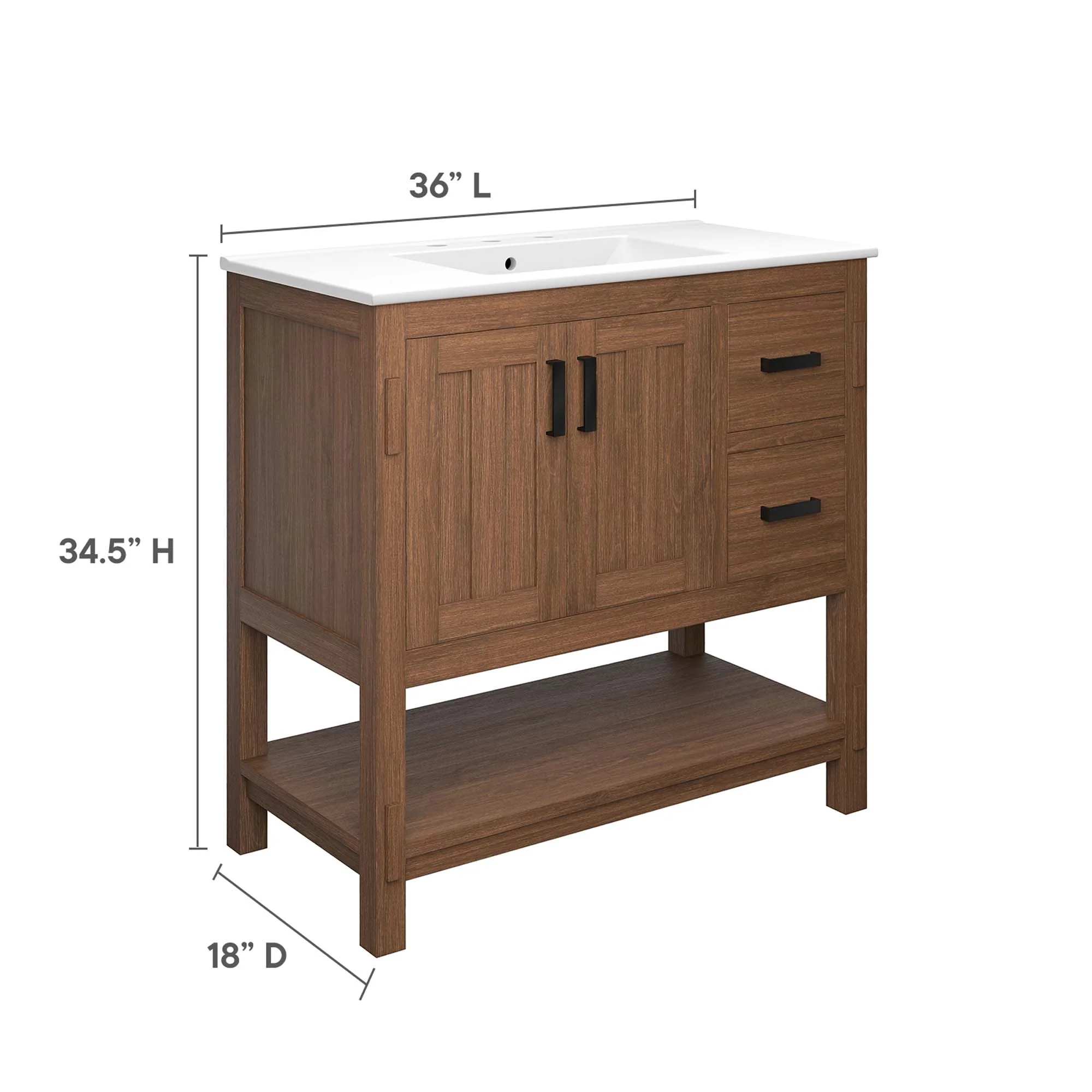 Ashlyn 36" Wood Bathroom Vanity by Modway - Image 3